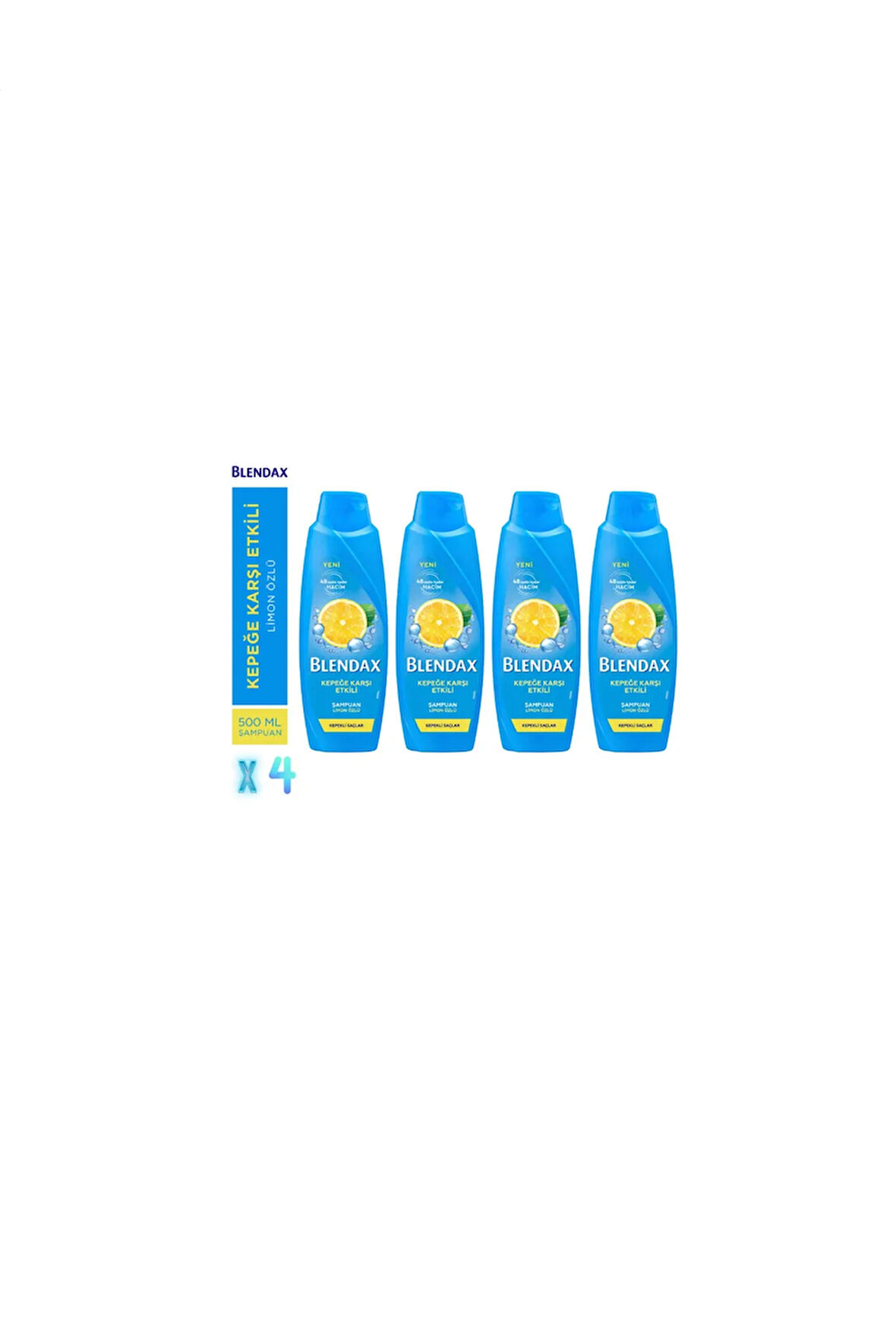 Kepeğe Karşı Etkili Limon Özlü Şampuan 4x500 ML