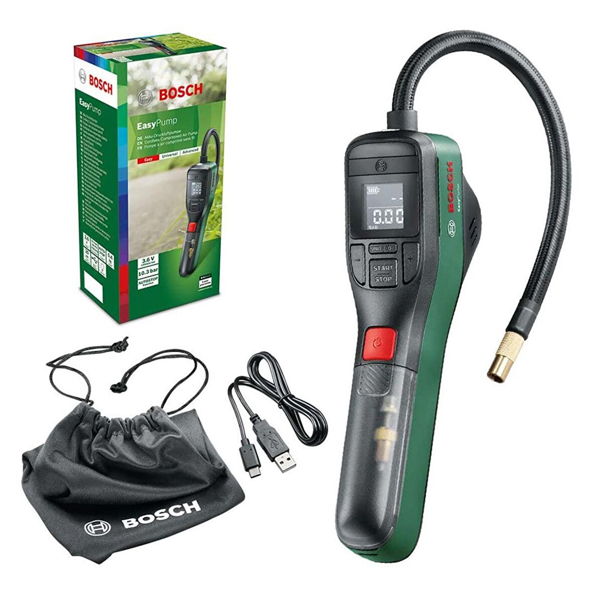 Bosch EasyPump Akülü Hava Kompresörü - 0603947000