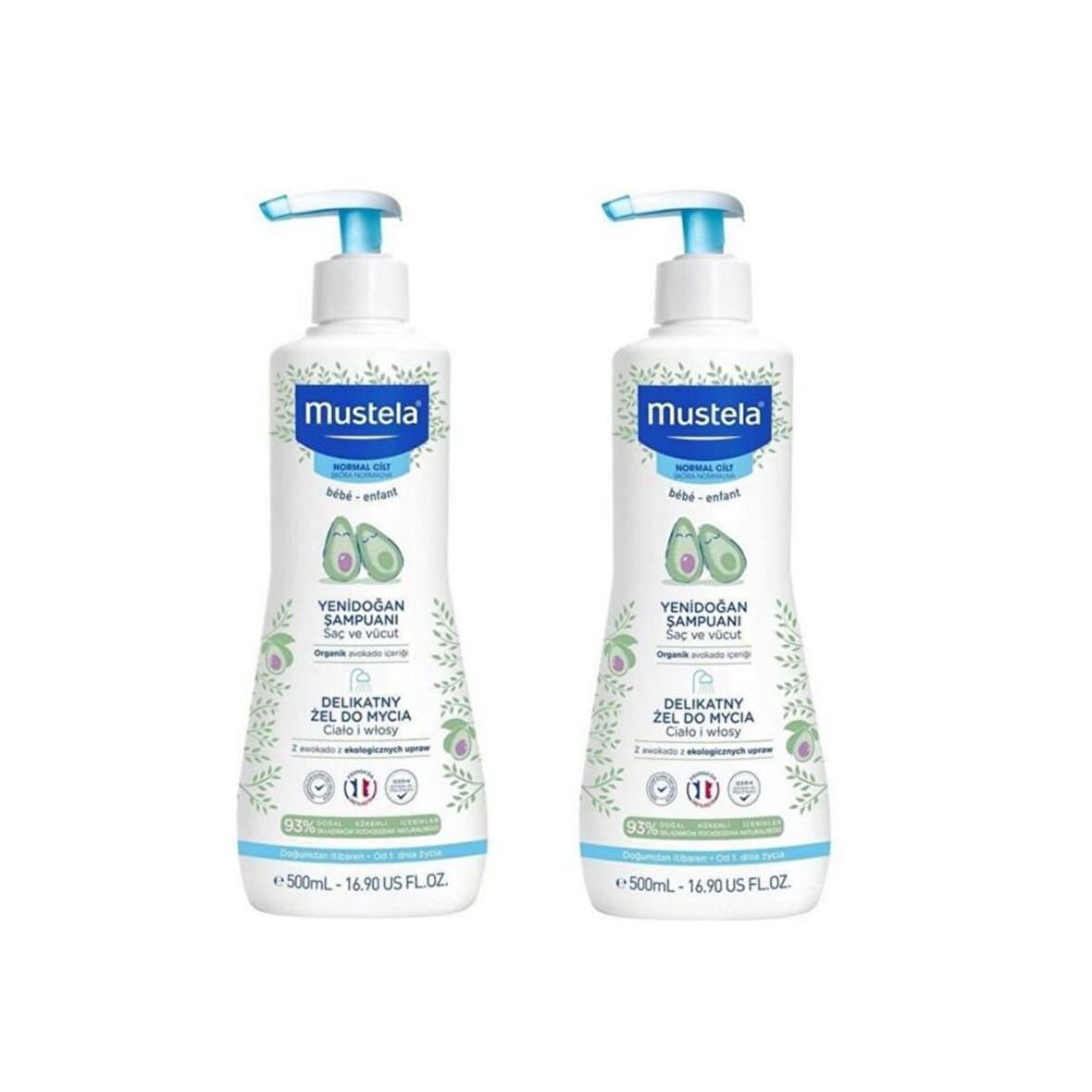 Mustela Yenidoğan Şampuanı Normal Cilt 500 Ml- 2 ADET - SKT:12/2025