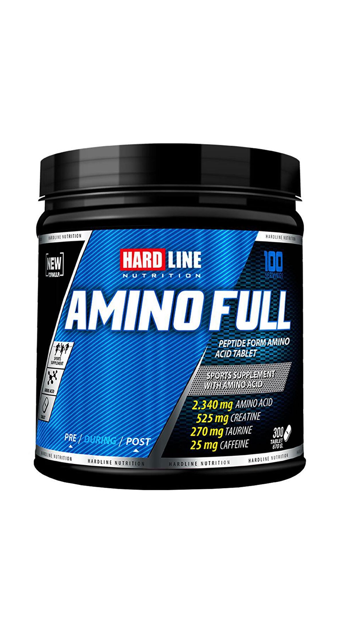 Hardline Amino Full 300 Tablet 100 Servis Kompleks Whey Aminoasit