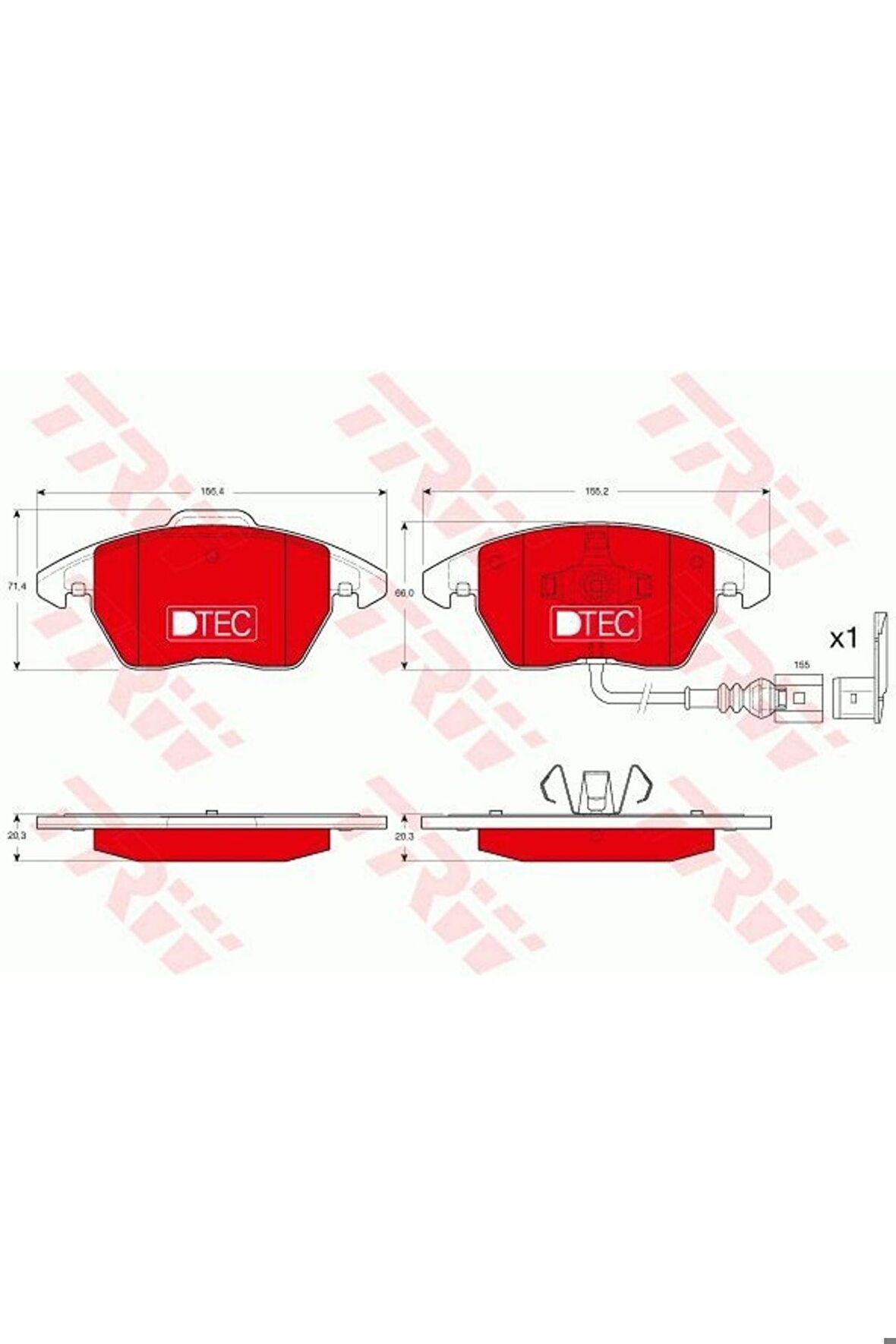 Ön Balata Fişli Caddy Iıı 04 Iv V Vı 97 Jetta Passat 05 Polo 09 Octavıa 04 -gdb1550