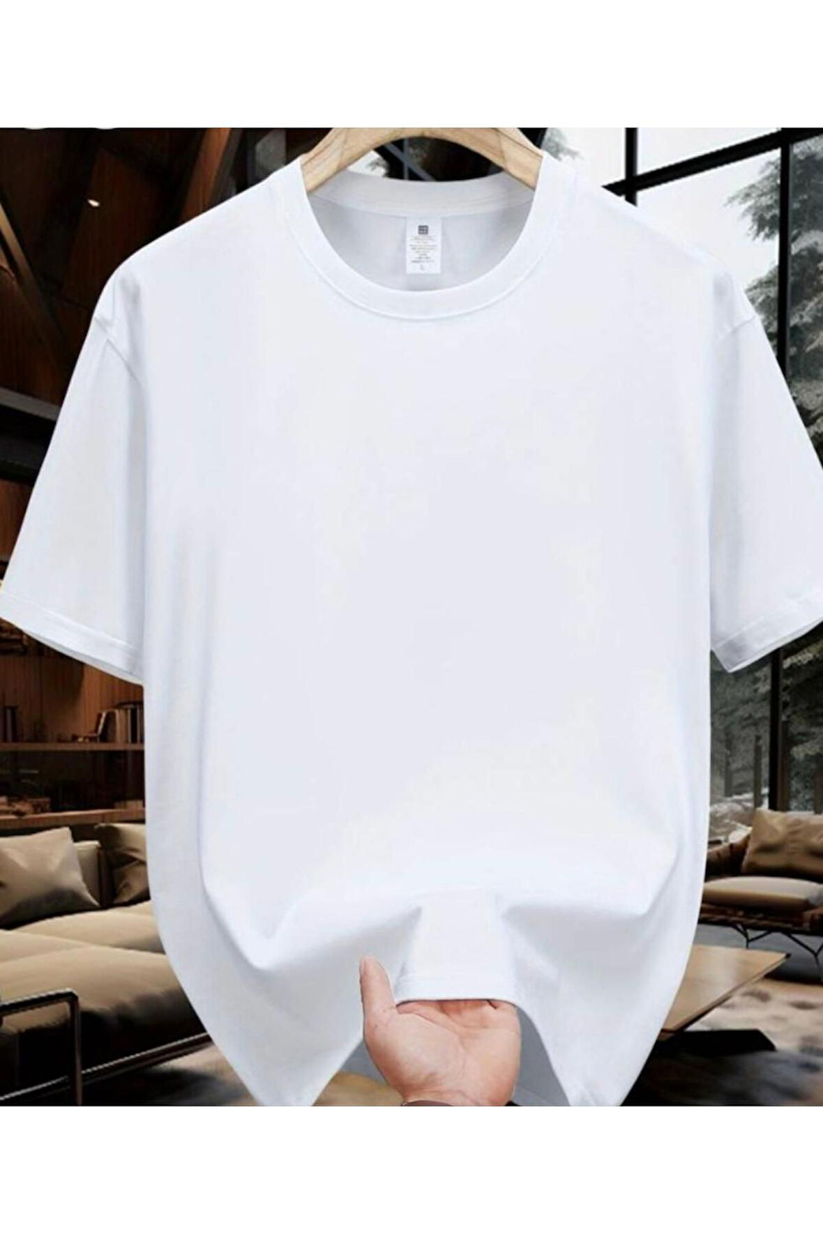 Unisex Beyaz Oversize Tshirt
