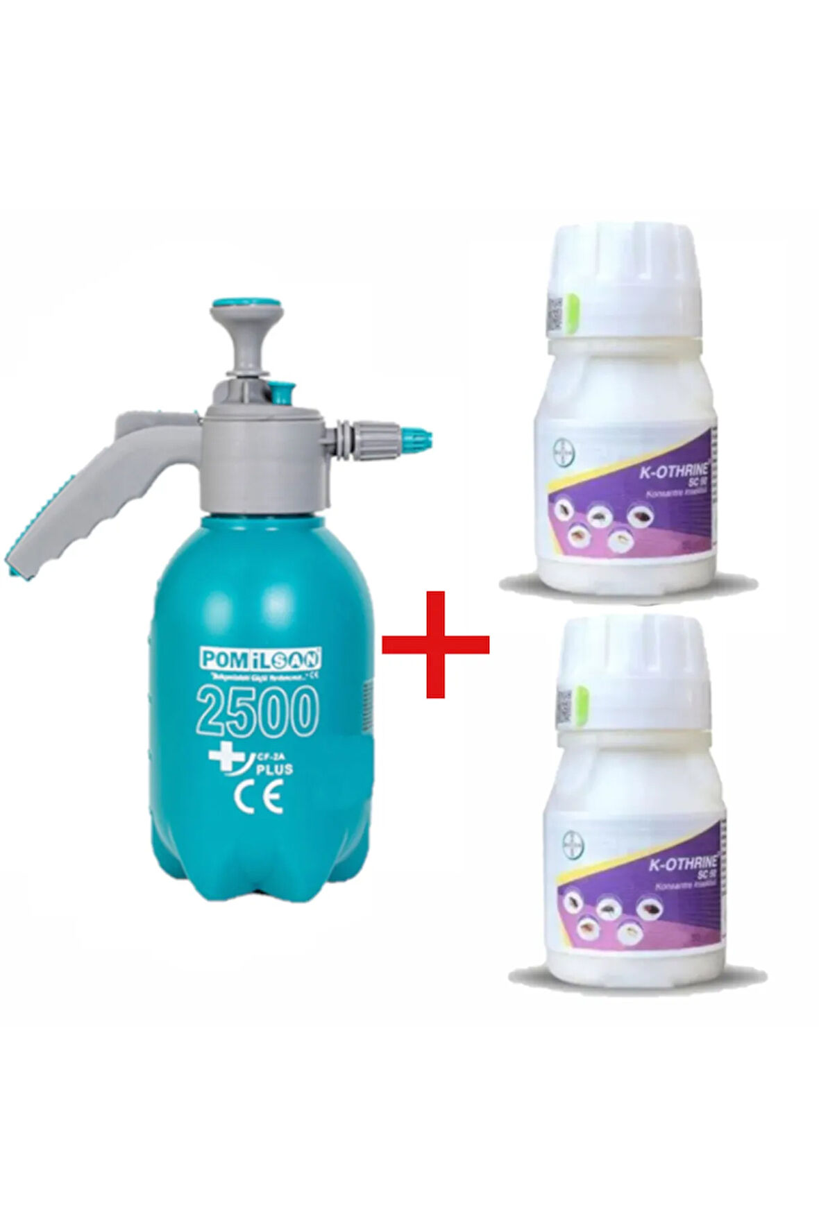 2 Adet K-othrine Sc50 50ml Hamam, Kalorifer Böceği Ilacı Ve 2,5 Lt Baco Basınçlı Ilaçlama Pompası