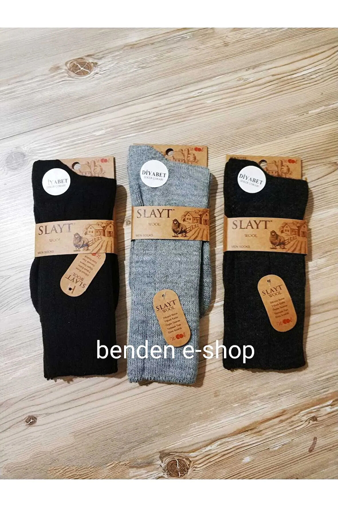Benden Slayt yun seker erkek corap 3 adet