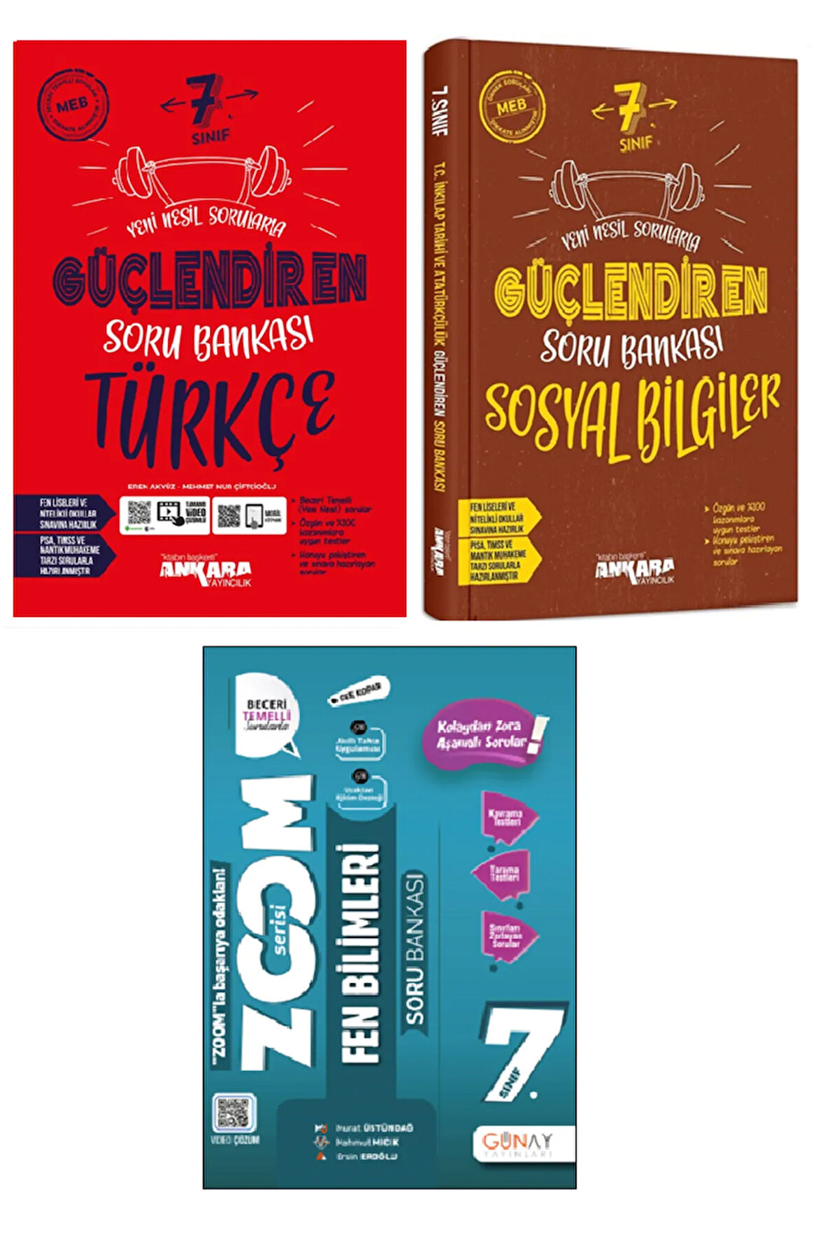 7. Sınıf Zoom Fen + Ankara 7. Sınıf Güçlendiren Türkçe + Sosyal S.B.