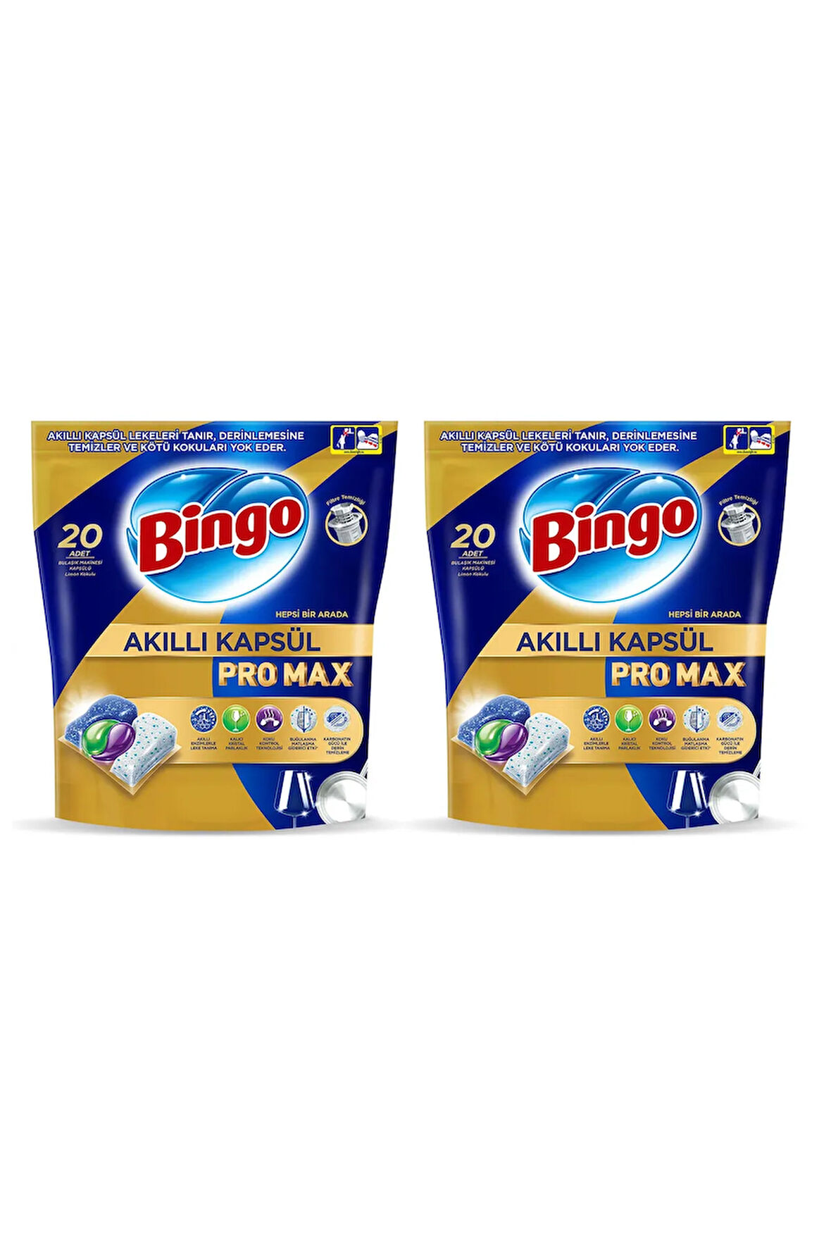 Akıllı Kapsül Pro Max Bulaşık Makinesi Tableti 20 li x 2 Adet (40 Kapsül)