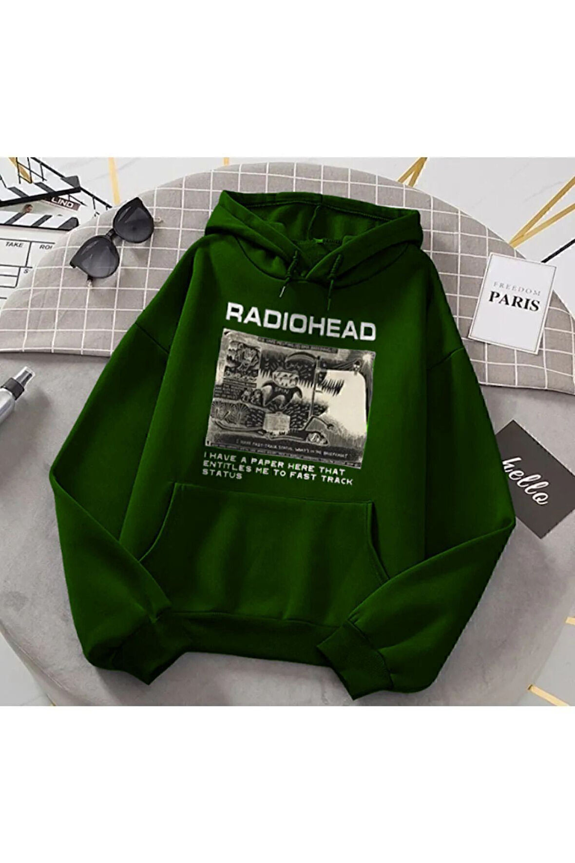 AYMONTANA Radiohead Dna Breeding Siyah Kapşonlu Kalın Kumaş ( Unisex )