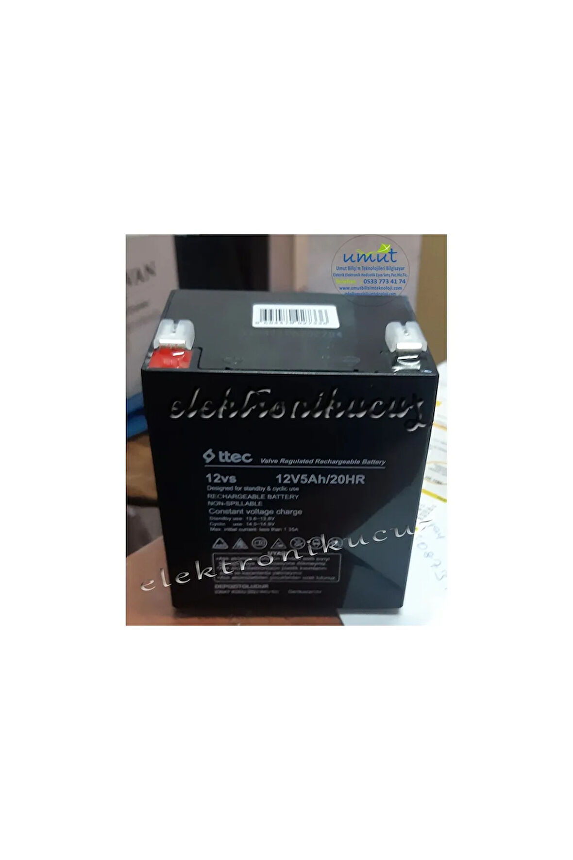 12V 5AH Akü MOTORSIKLET-12VOLT 5AMPER Kuru Tip 12V5AH/20HR