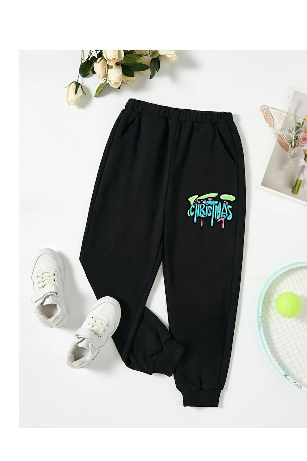 Çocuk Tasarım Everythng Is Fıne Baskılı Kapüşonlu Sweatshirt Pamuklu