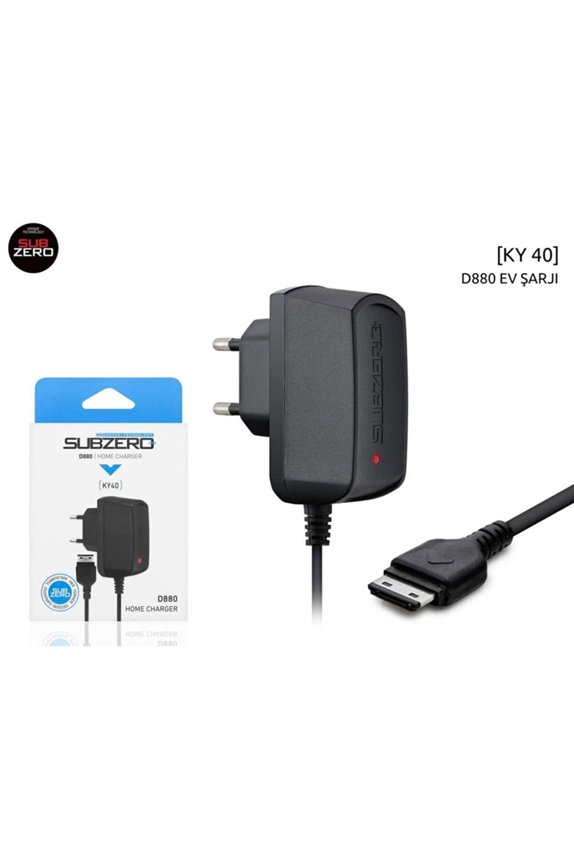 Subzero Ky40 D880 USB Hızlı Şarj Aleti Siyah