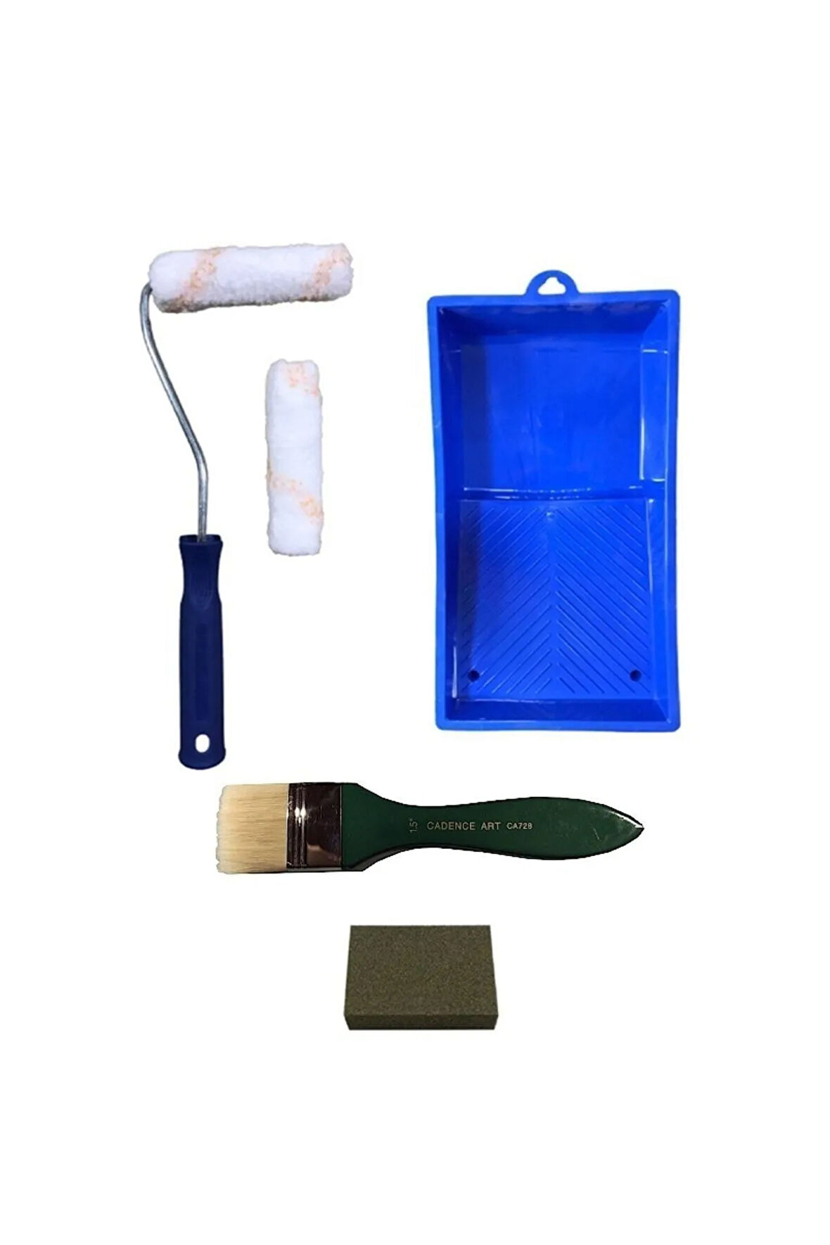 Saten Parmak Rulo Fırça Seti 6 Parça