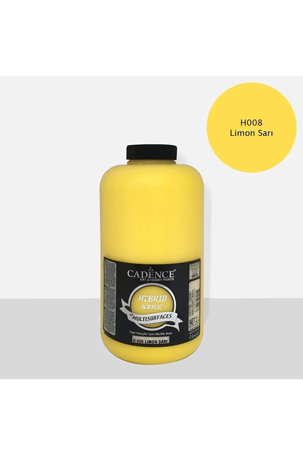 H-008 Akrilik Multısurfaces Limon Sarı 2000 ml