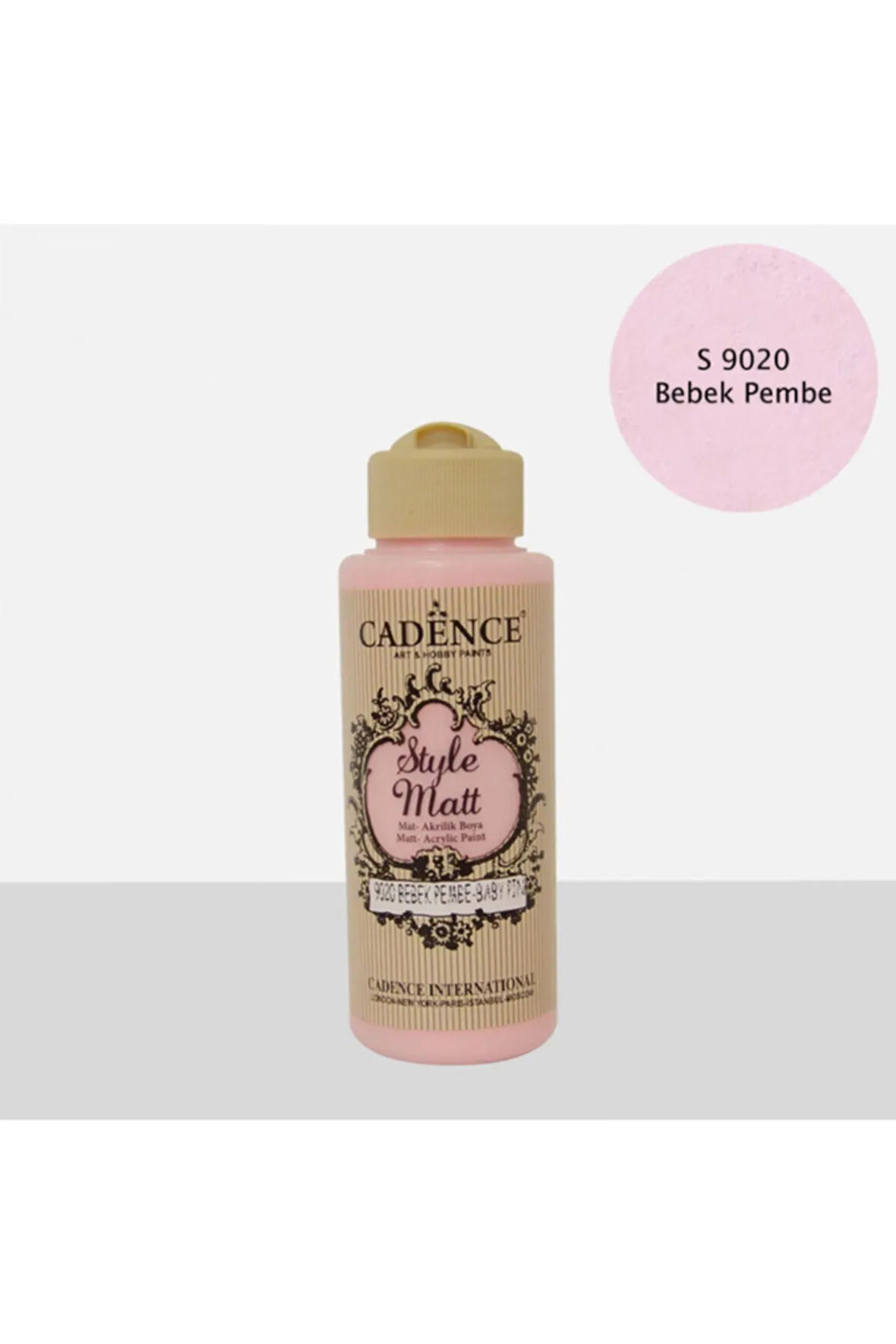 Style Mat Akrilik Boya S-9020 Bebek Pembe 120ml