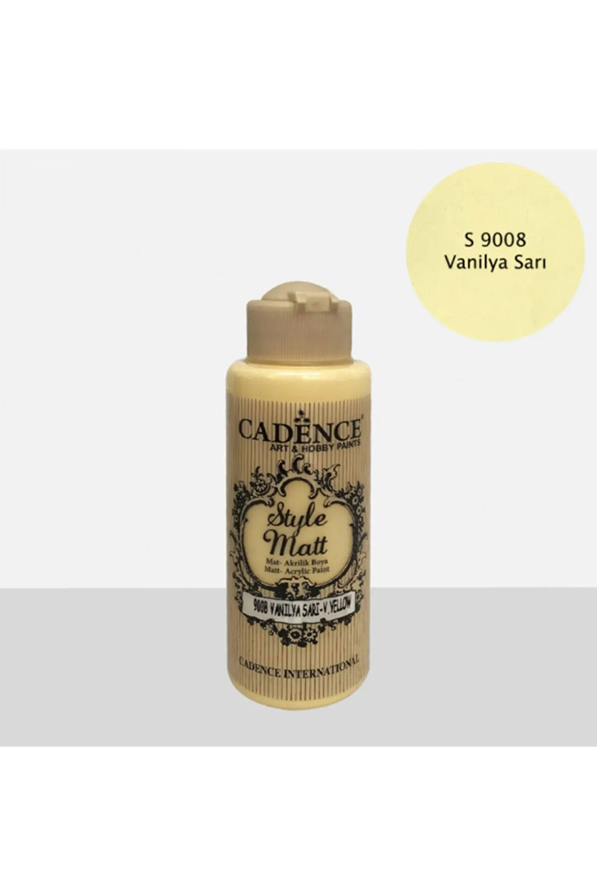 Style Mat Akrilik Boya S-9008 Vanilya Sarı 120ml