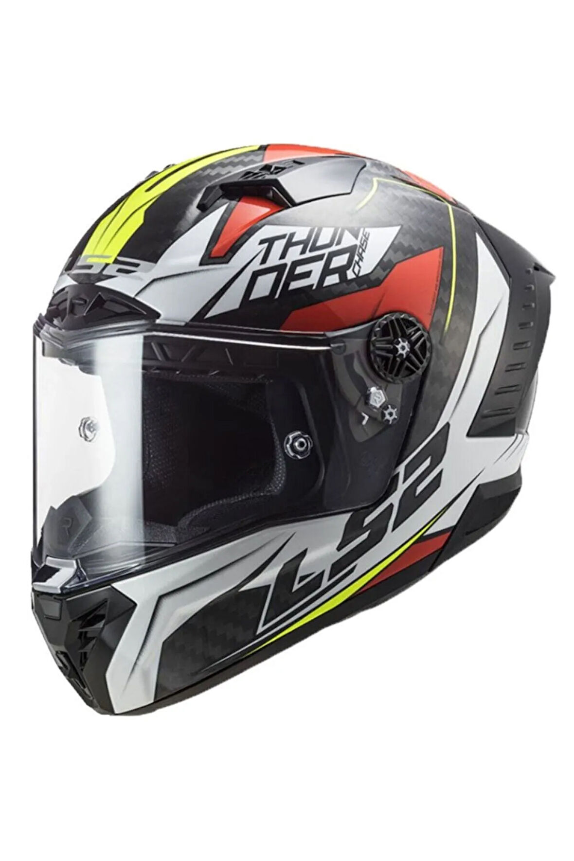 Thunder Chase Beyaz-kırmızı Kask