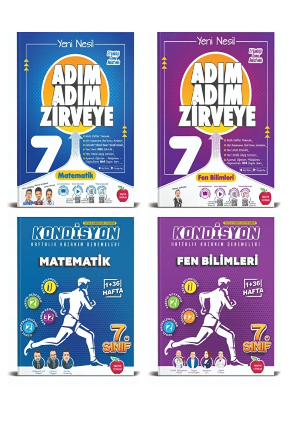 7.sınıf Matematik, Fen Bilimleri Adım Adım Soru Bankası Kondisyon Deneme Seti Hediyeli