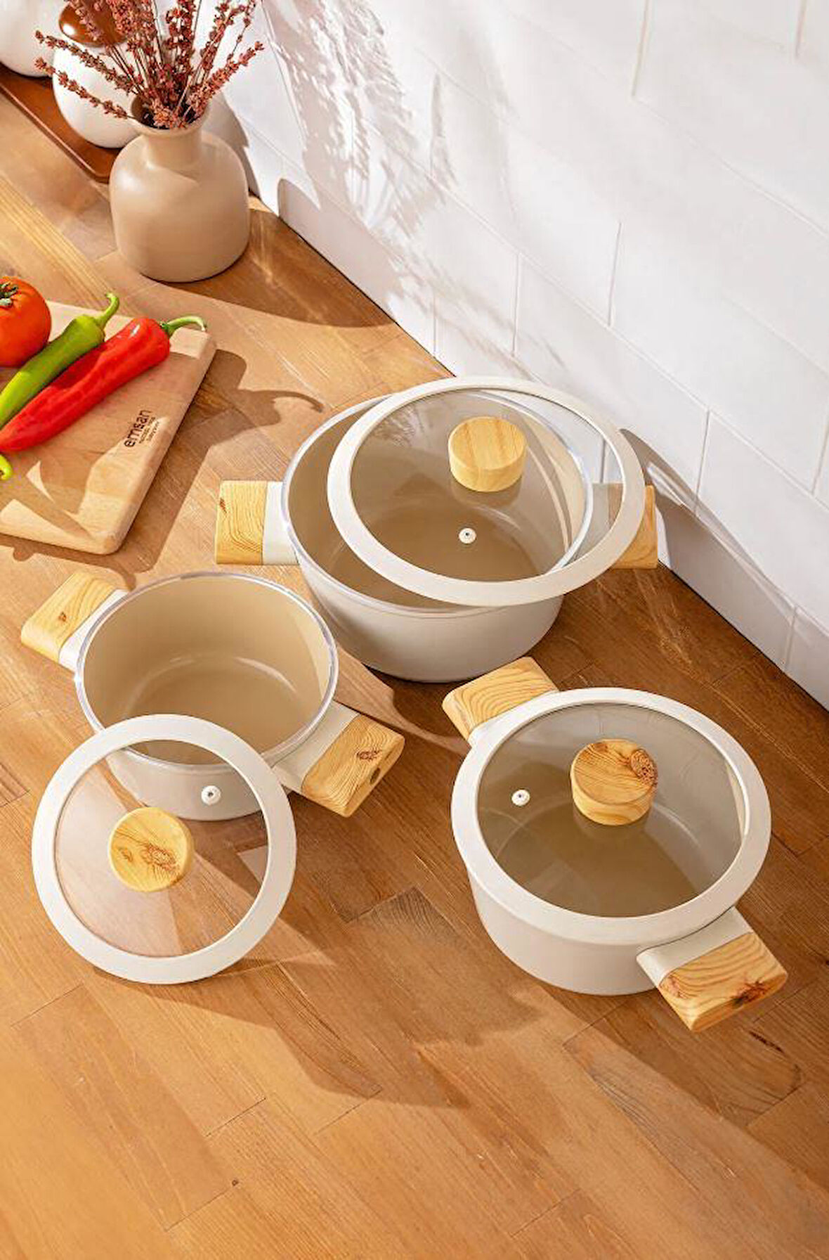 Emsan Swiss Cyrstal Midi Set 6 Parça Krem