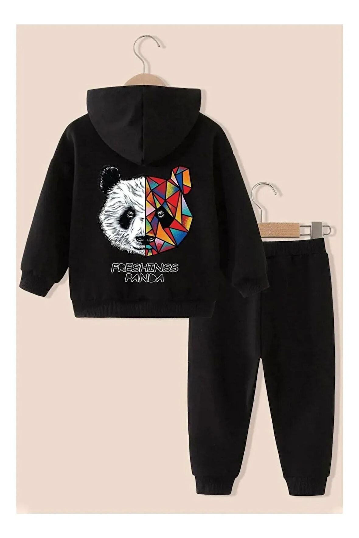 PANDA BASKILI KAPŞONLU ÇOCUK TAKIMI