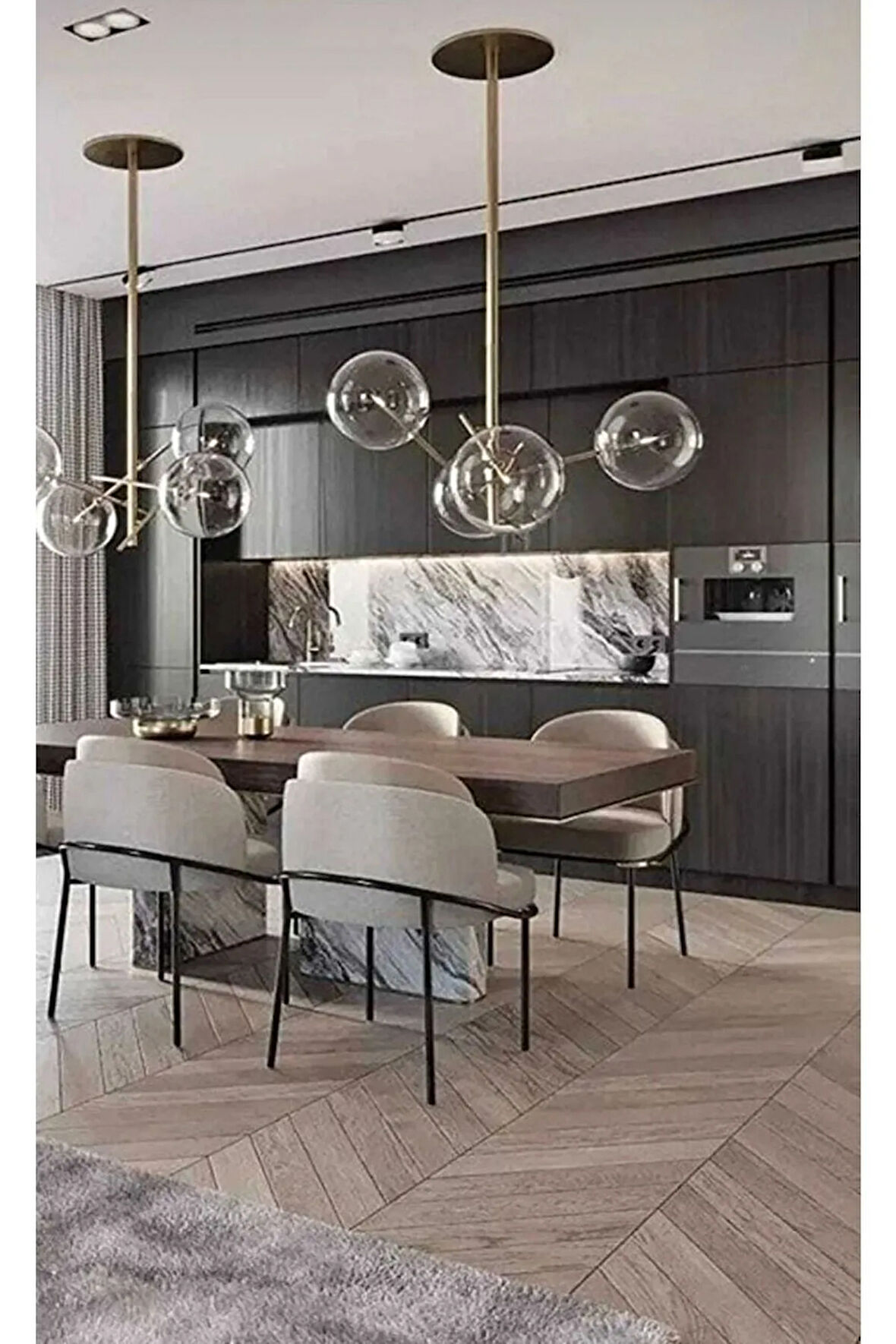 4'lü Mutfak Sandalyesi Salon Sandalyesi Yemek Odası Sandalyesi Papel Sandalye Ofis Sandalyesi