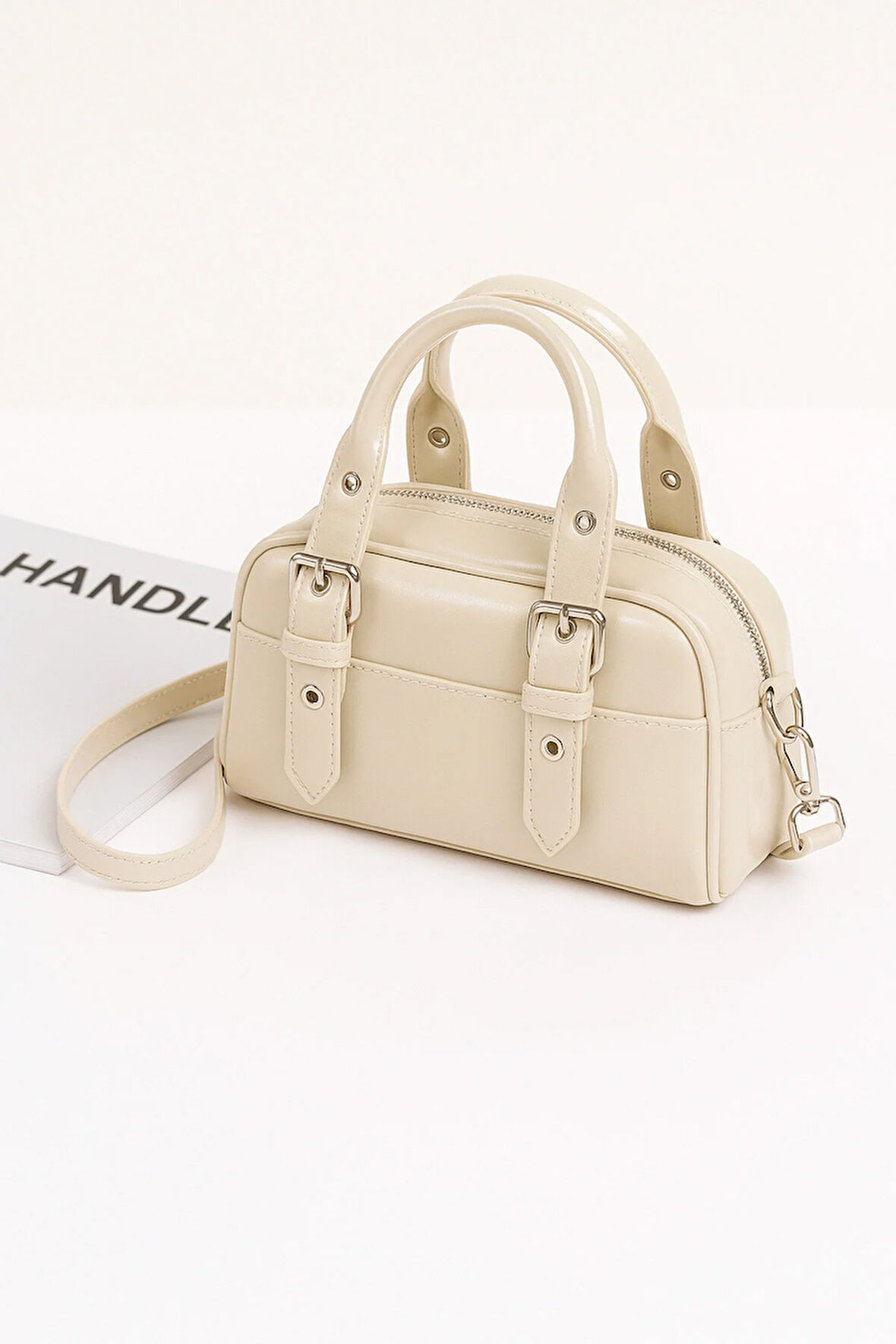 Lüks Silindir Günlük El Ve Omuz Çantası