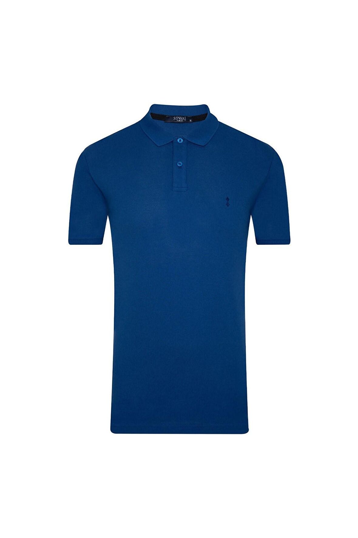 Süvari Ts1014000218 Polo Yaka Slim Fit Pike Desenli Koyu Mavi Erkek T-Shirt