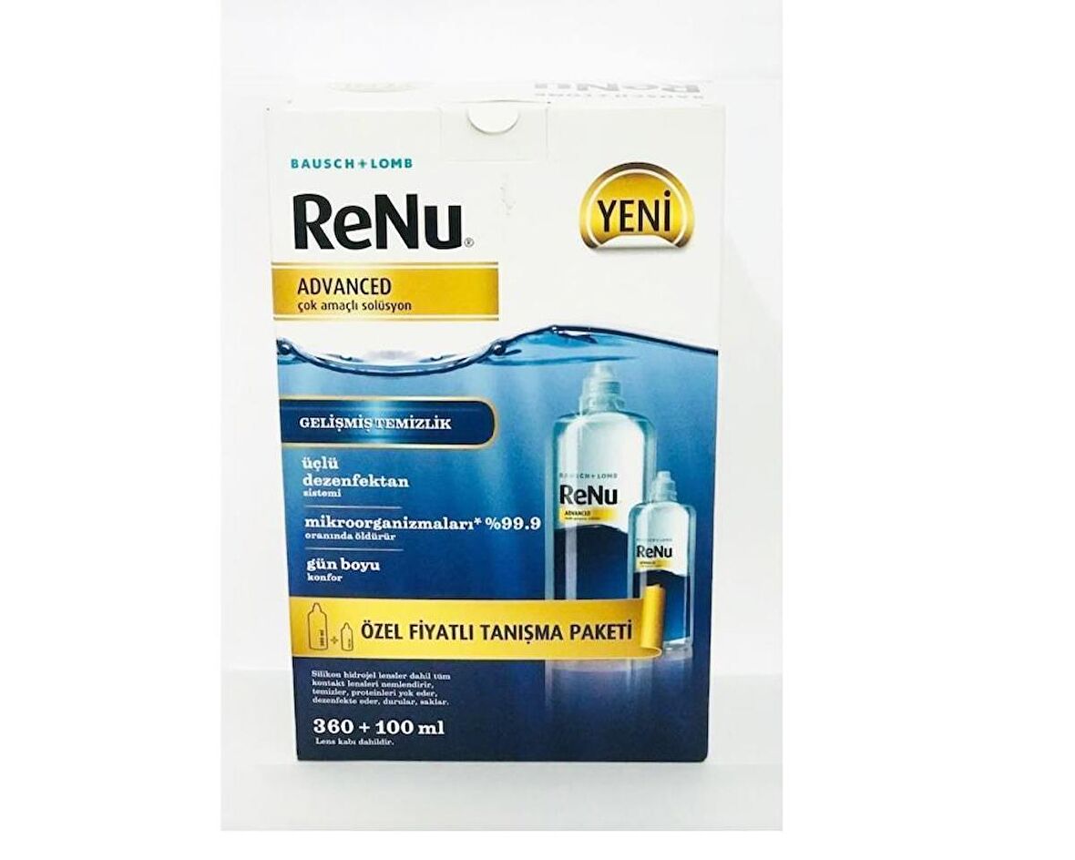 Renu Advanced Lens Solüsyonu 360 Ml + 100 Ml - TANIŞMA PAKETİ - SKT:11/2024