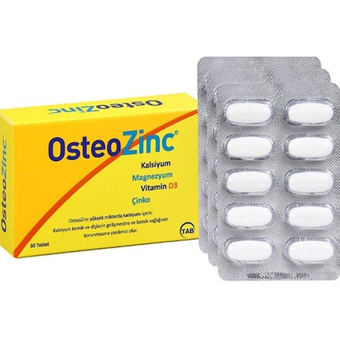 OsteoZinc Takviye Edici Gıda 30 Tablet - 1 ADET -SKT:03/2025