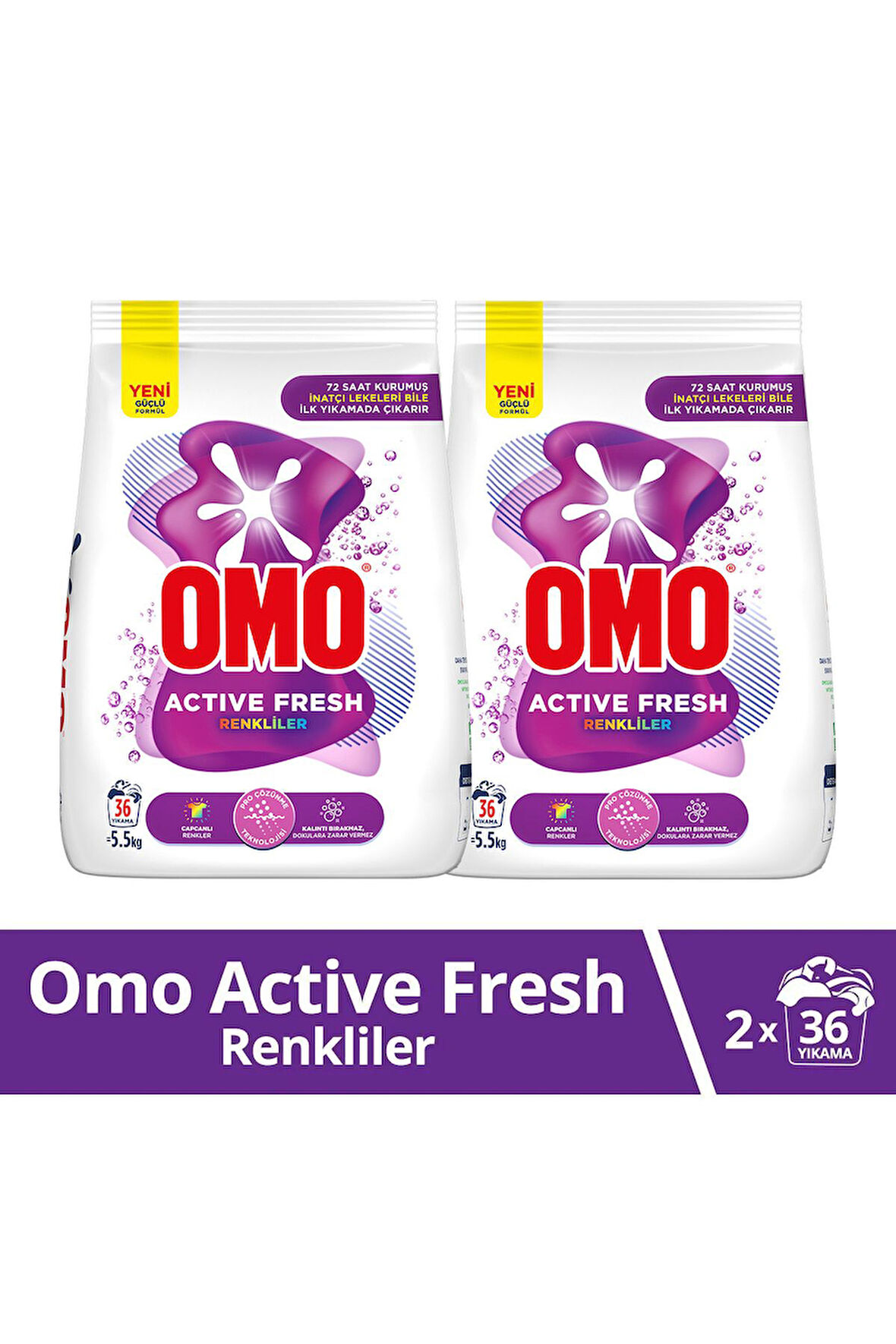 Omo Matik Active Fresh Renkliler 5,5x2adet