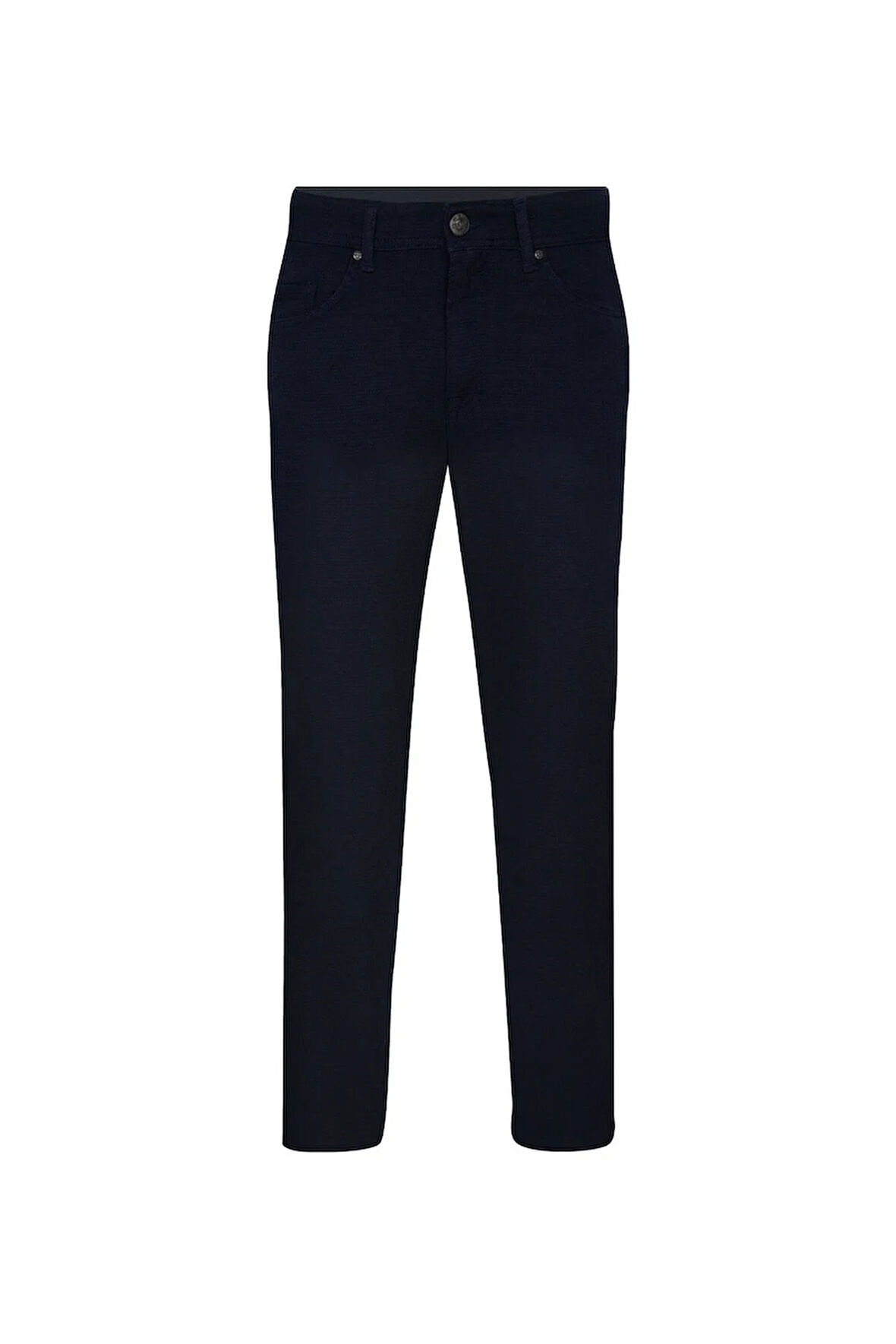 Pn2020500484 Normal Bel Slim Fit Armürlü Mavi Erkek Pantolon