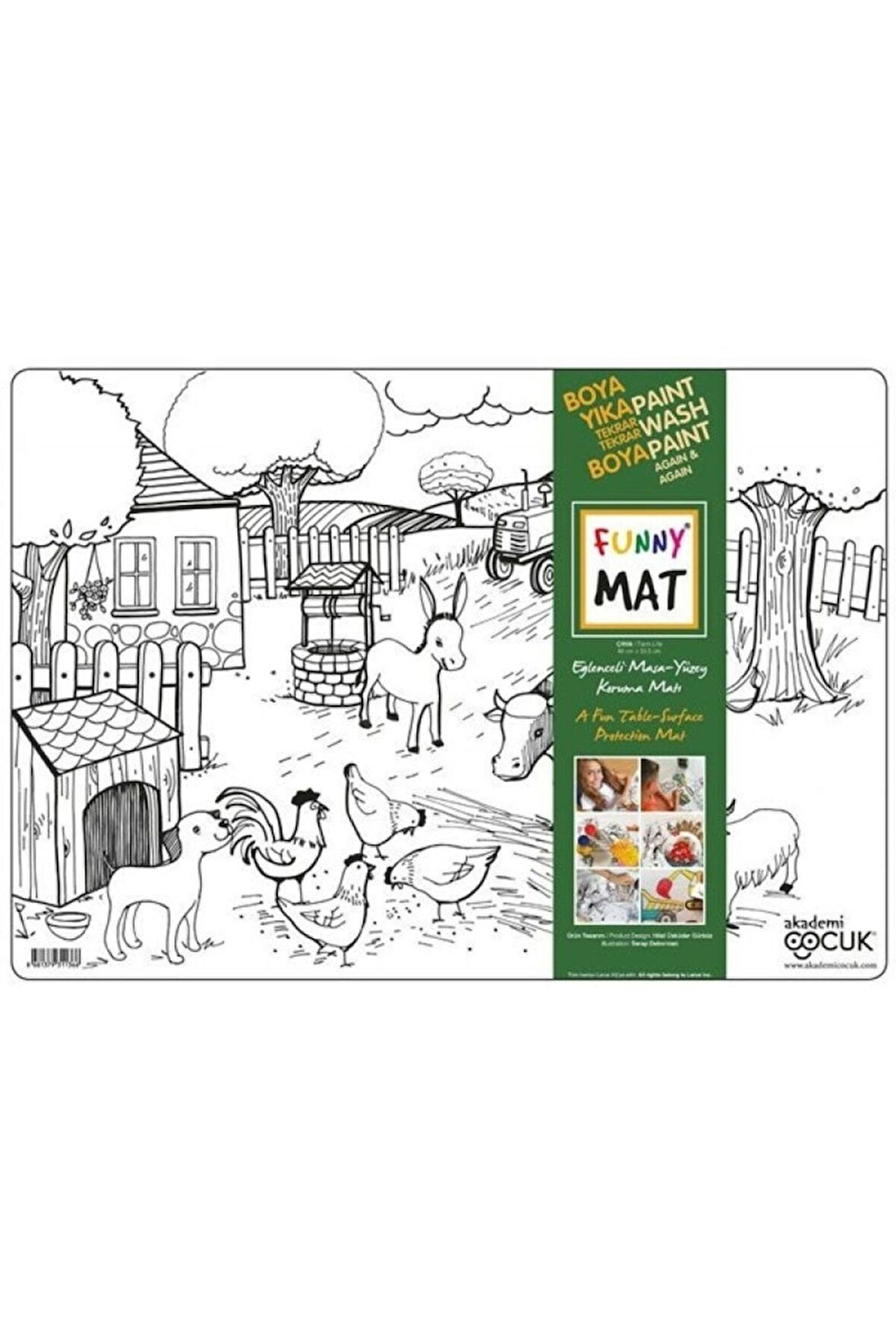 Eğlenceli Silinebilir Mat - Çiftlik