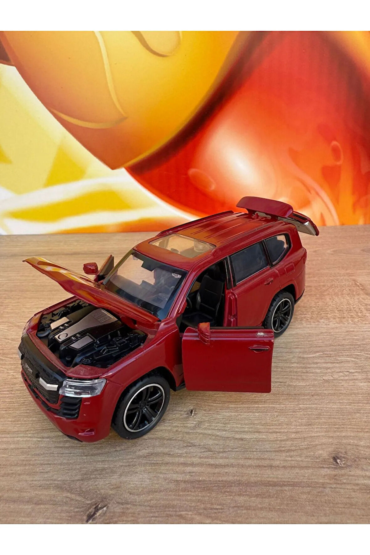 Toyota Land Cruiser V8 Model Araba Sesli Işıklı Kapı Bagaj Kaput Açılır Land Jeep Land Cruiser Araba