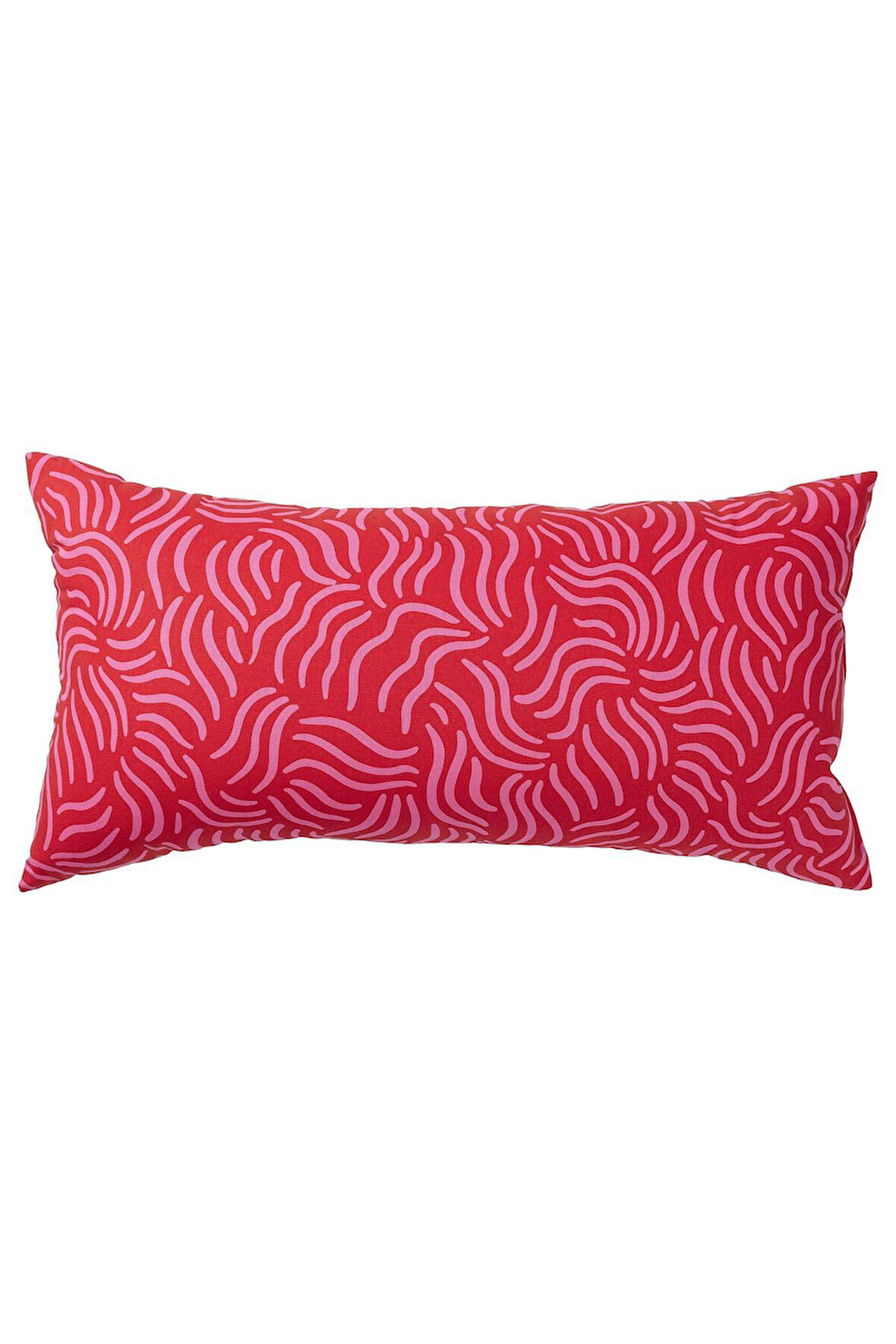 Kırlent, Parlak Kırmızı-Parlak Pembe, 30x58 cm Dikdörtgen