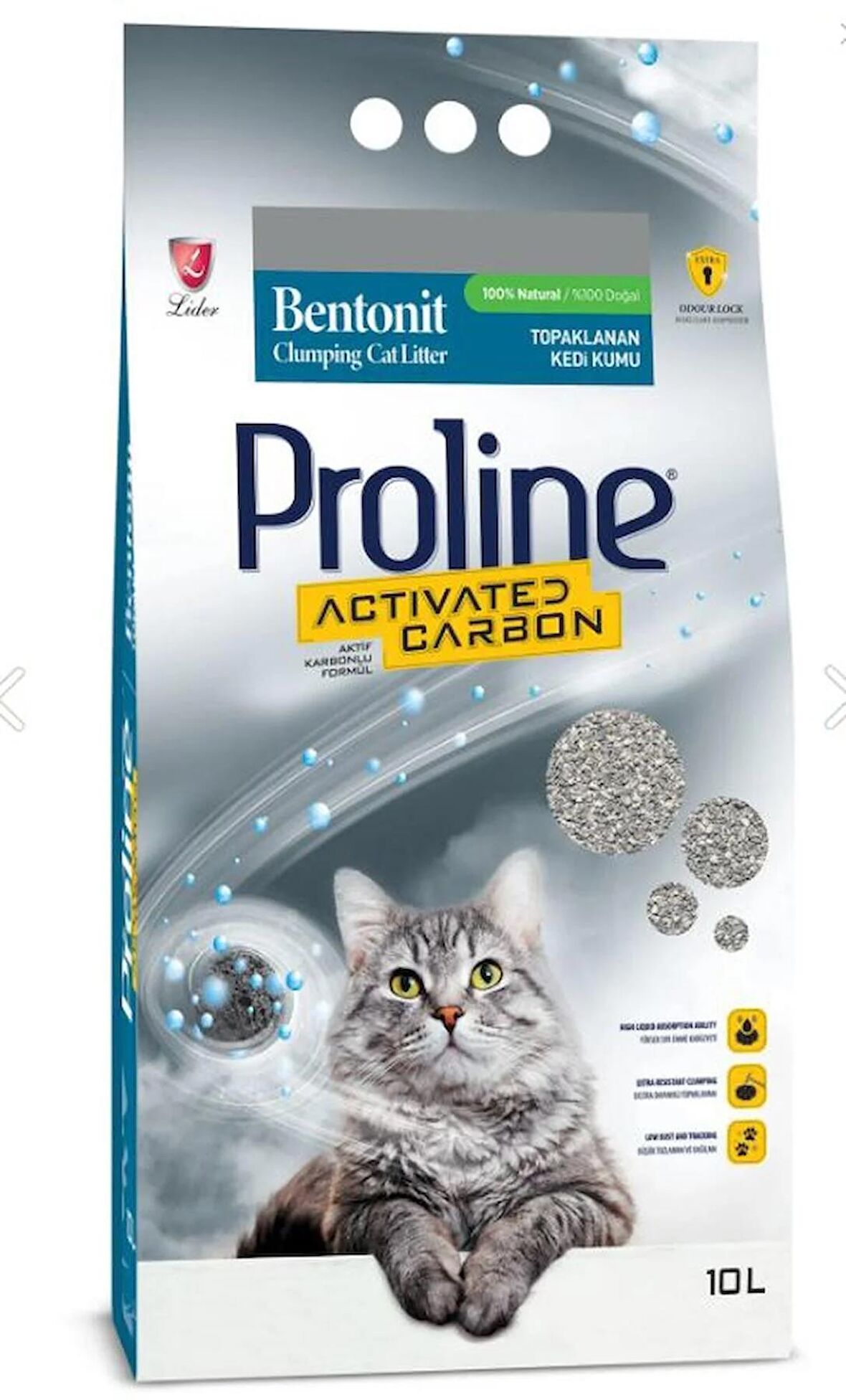 Proline Aktif Karbonlu Kedi Kumu 10 Lt