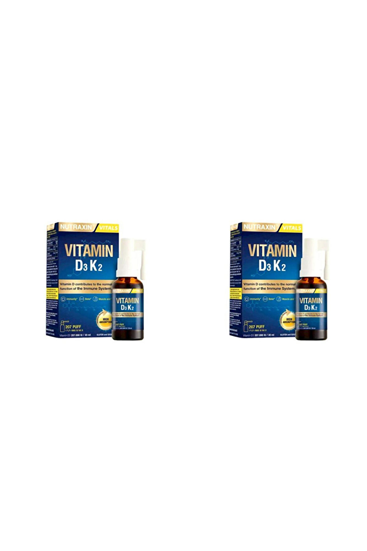 Nutraxin Vitamin D3K2 30 ml 2 Adet