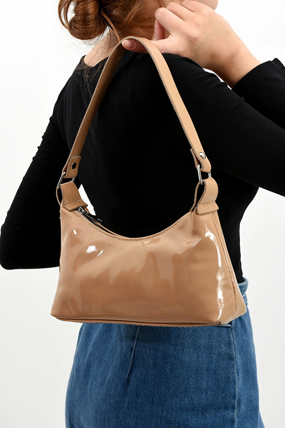 Kadın Rugan Omuz Çantası