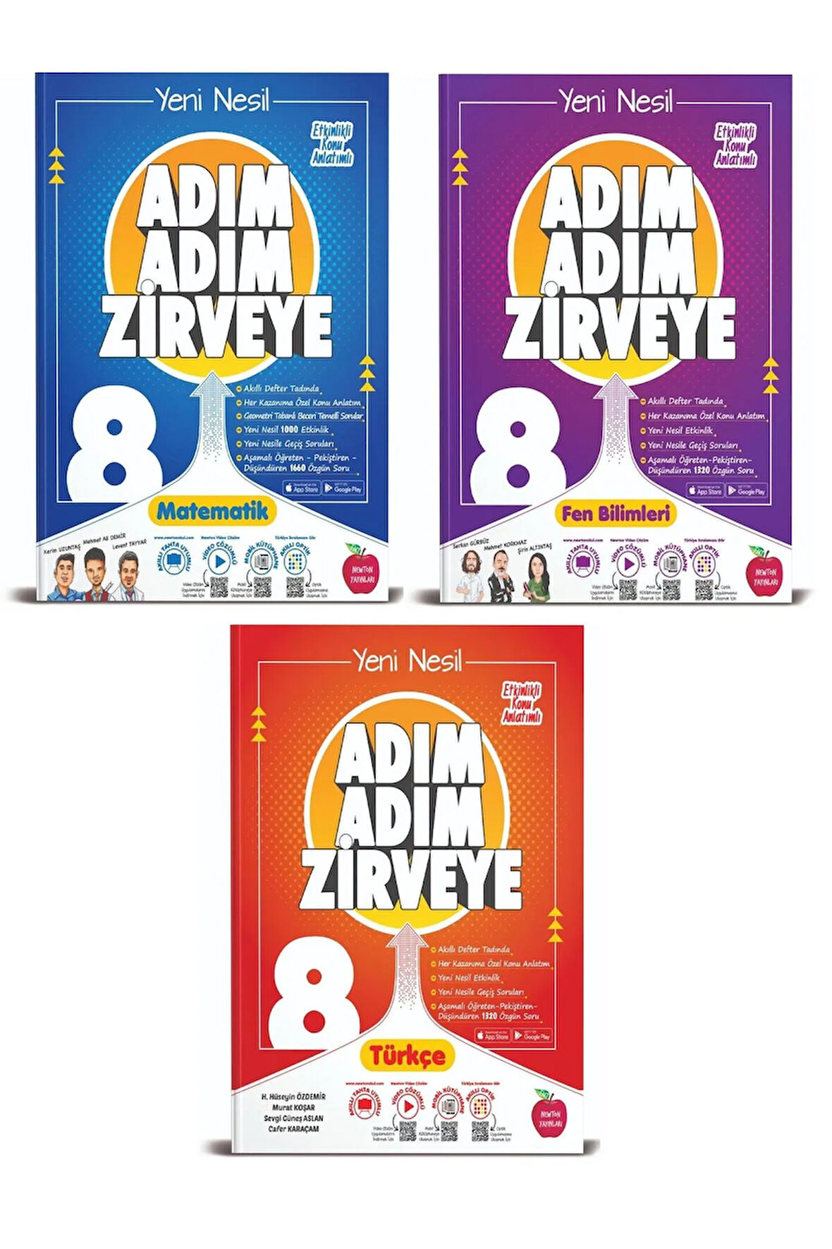 Newton 8. Sınıf Lgs Matematik Fen Türkçe Adım Adım Zirveye Soru Bankası 3 Kitap