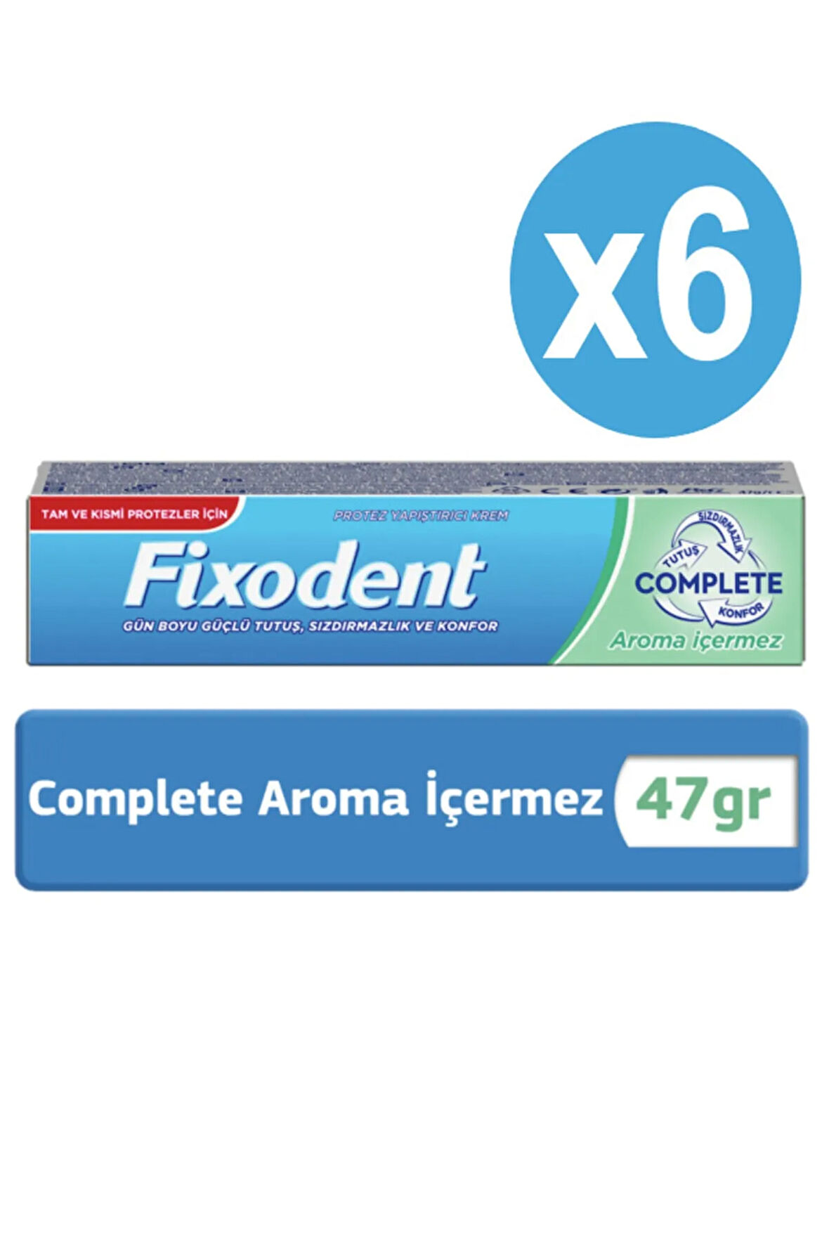 Complete Diş Protez Yapıştırıcı Aromasız 47g X6