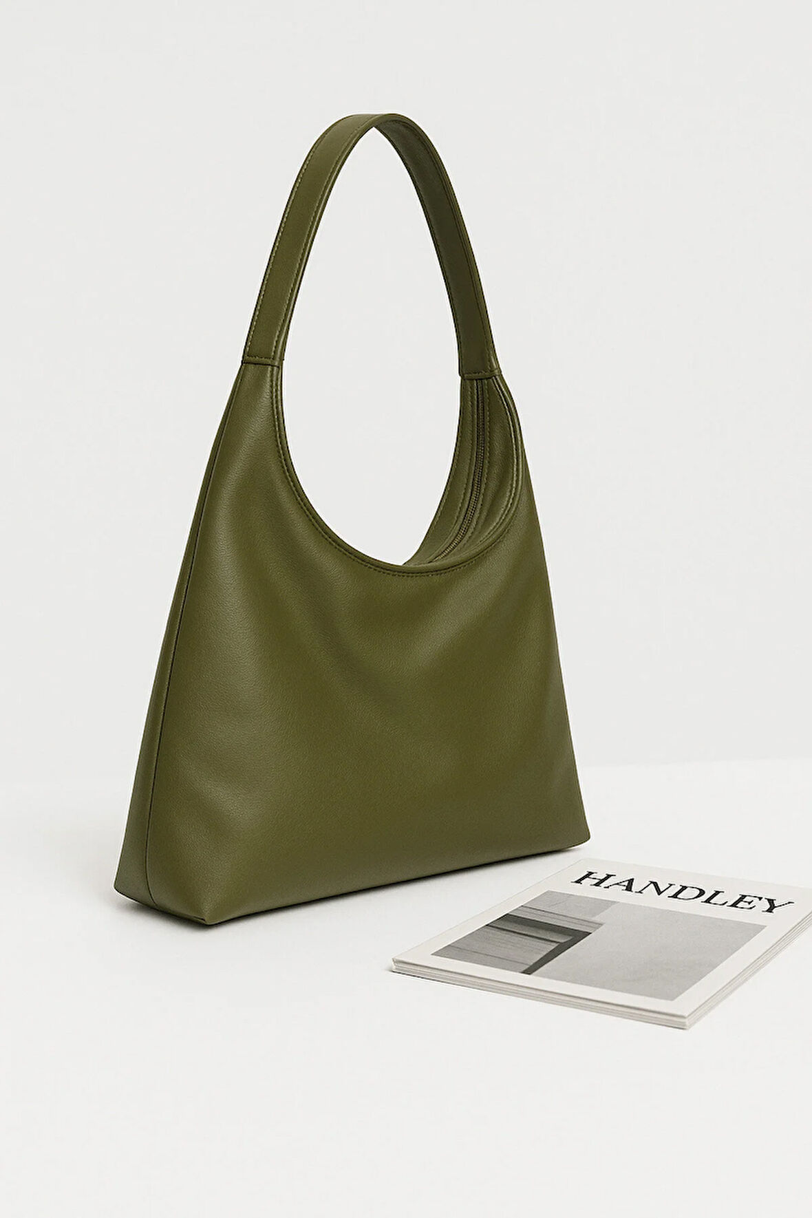 Elegant Shopper Suni Deri Omuz Çantası
