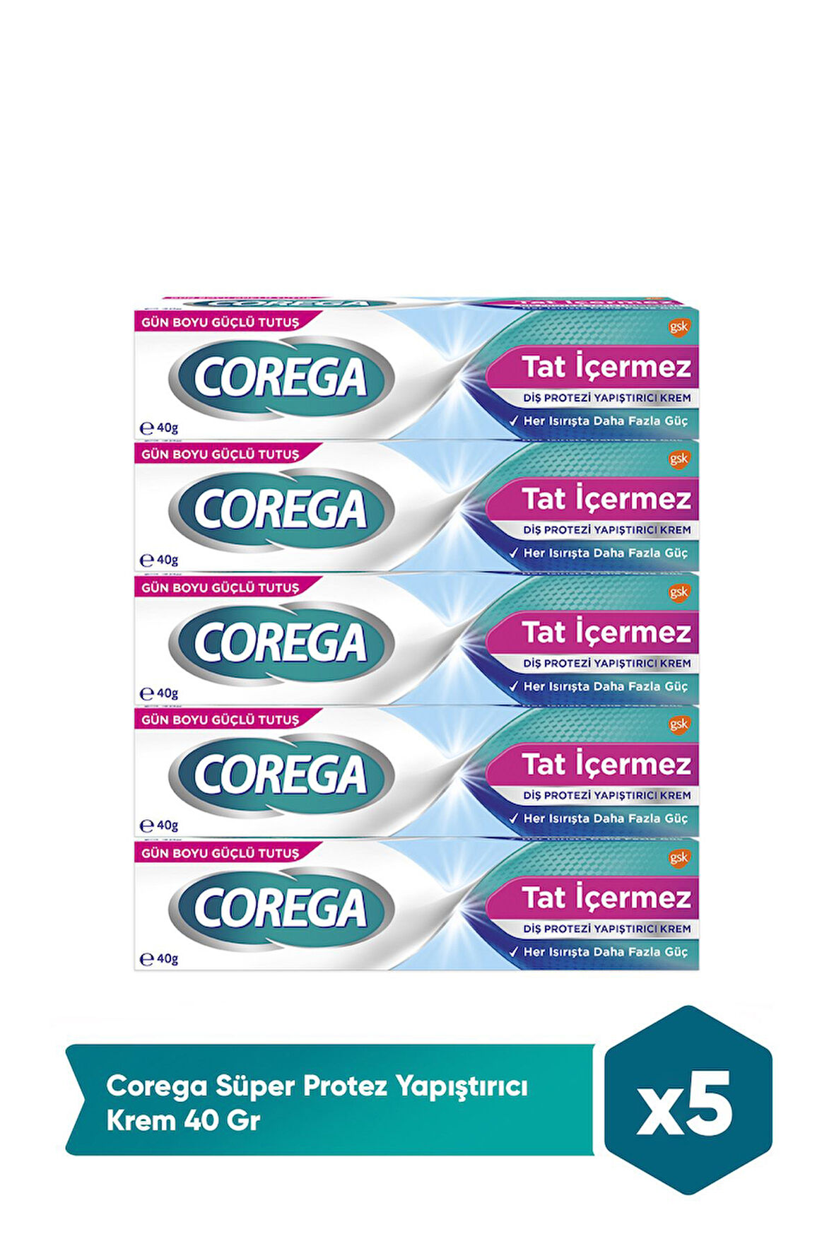 Süper Protez Yapıştırıcı Krem Naneli 40gr x 5 Adet