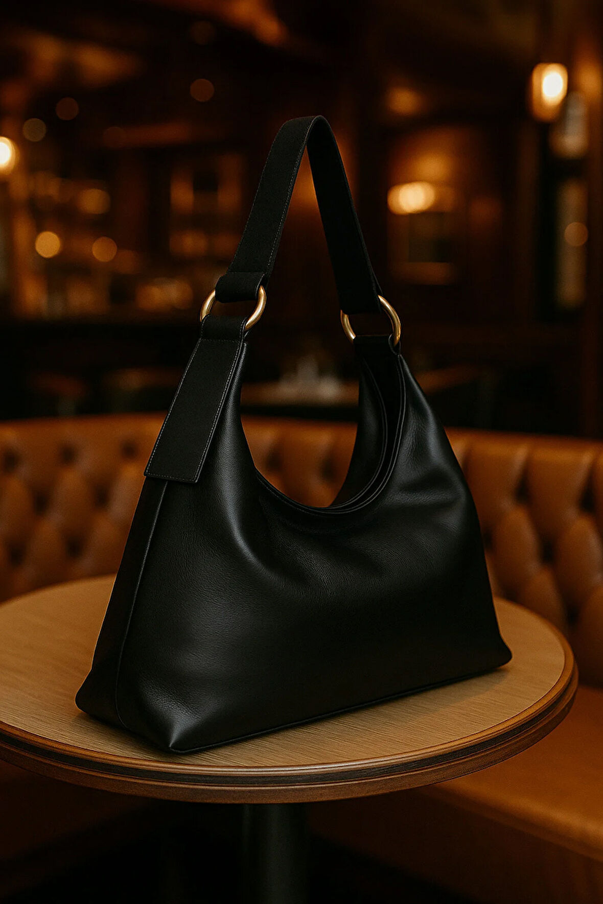 Lüks Suet Askılı Deri Salaş Omuz Çantas