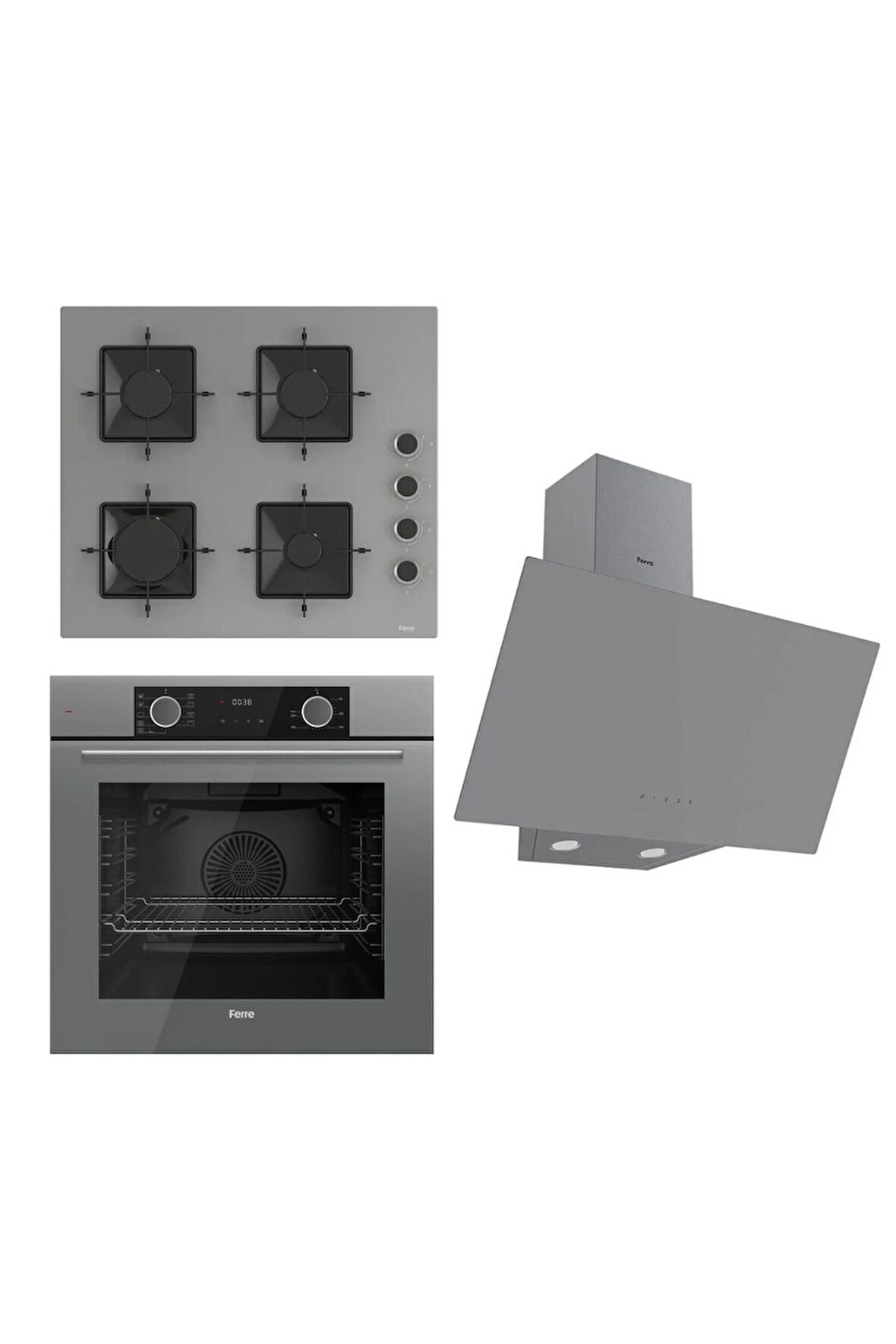Ferre FRYART Serisi Gri Set (SS208 + XE63CPR +D079)
