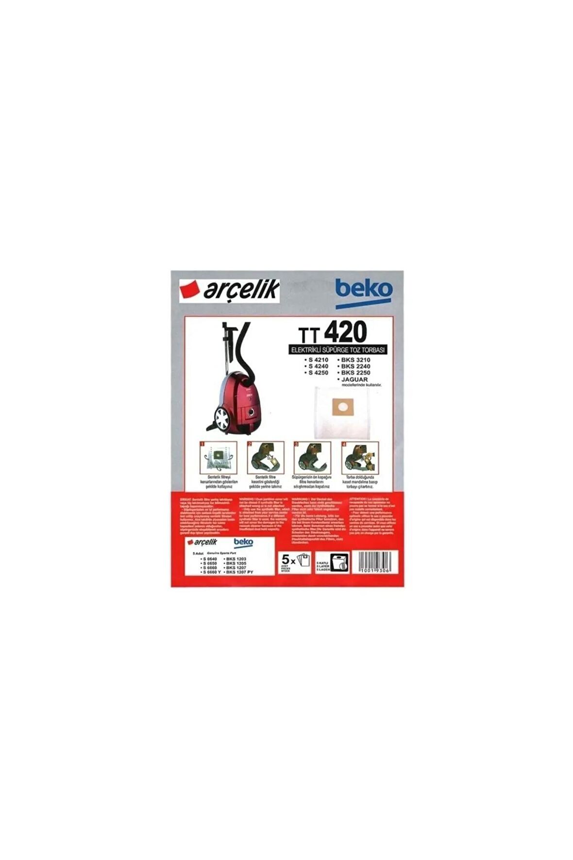 Bks-2250 A - Bks-2240 C Elektrikli Süpürge Toz Torbası Orjinal ( 5 Adet )