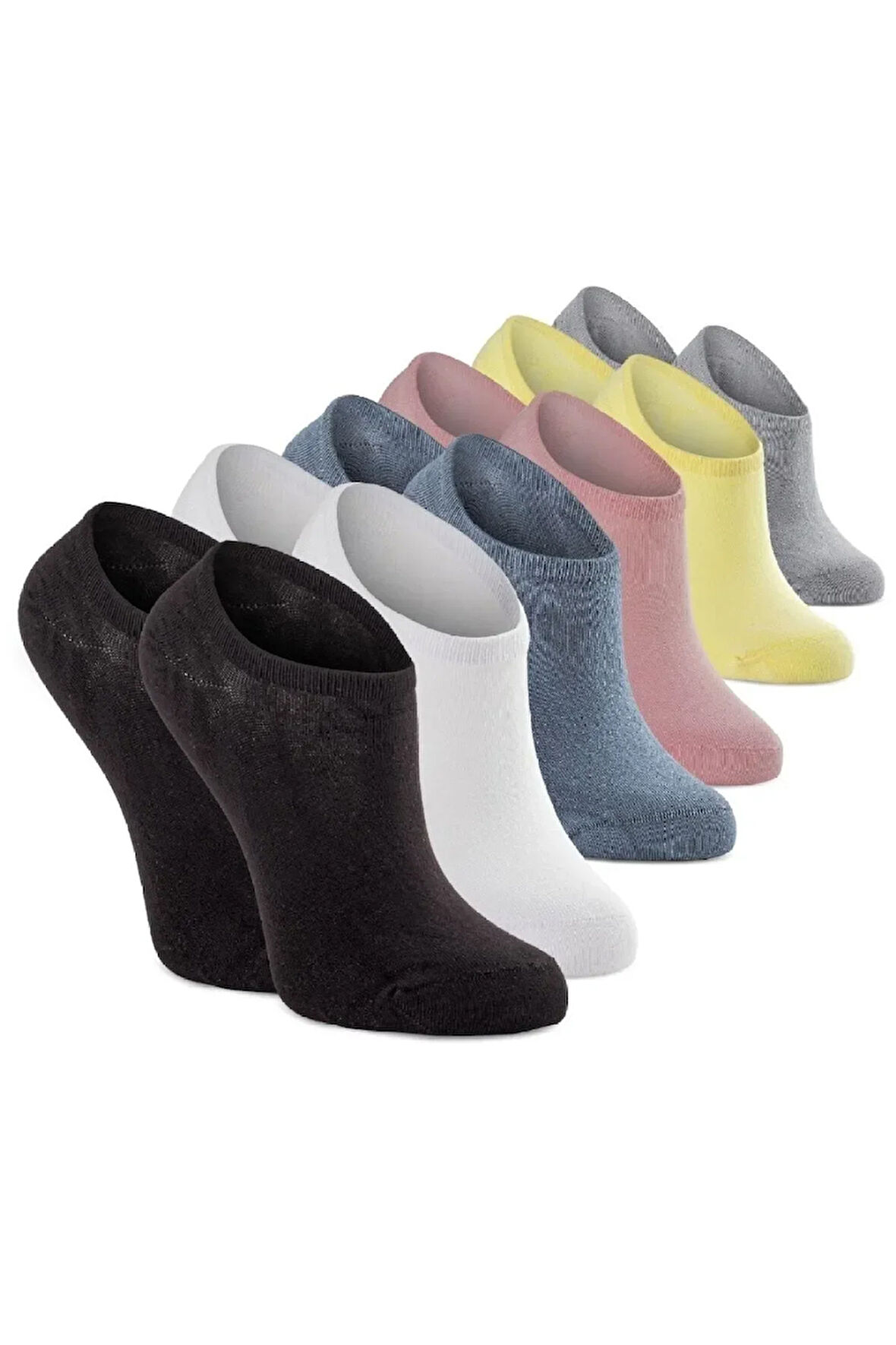 12'li Set Kadın Kısa Modal Patik Çorap Kaliteli Düz Renk Yazlık Rahat Bilek Ince Dikişşiz Çeşit Spor