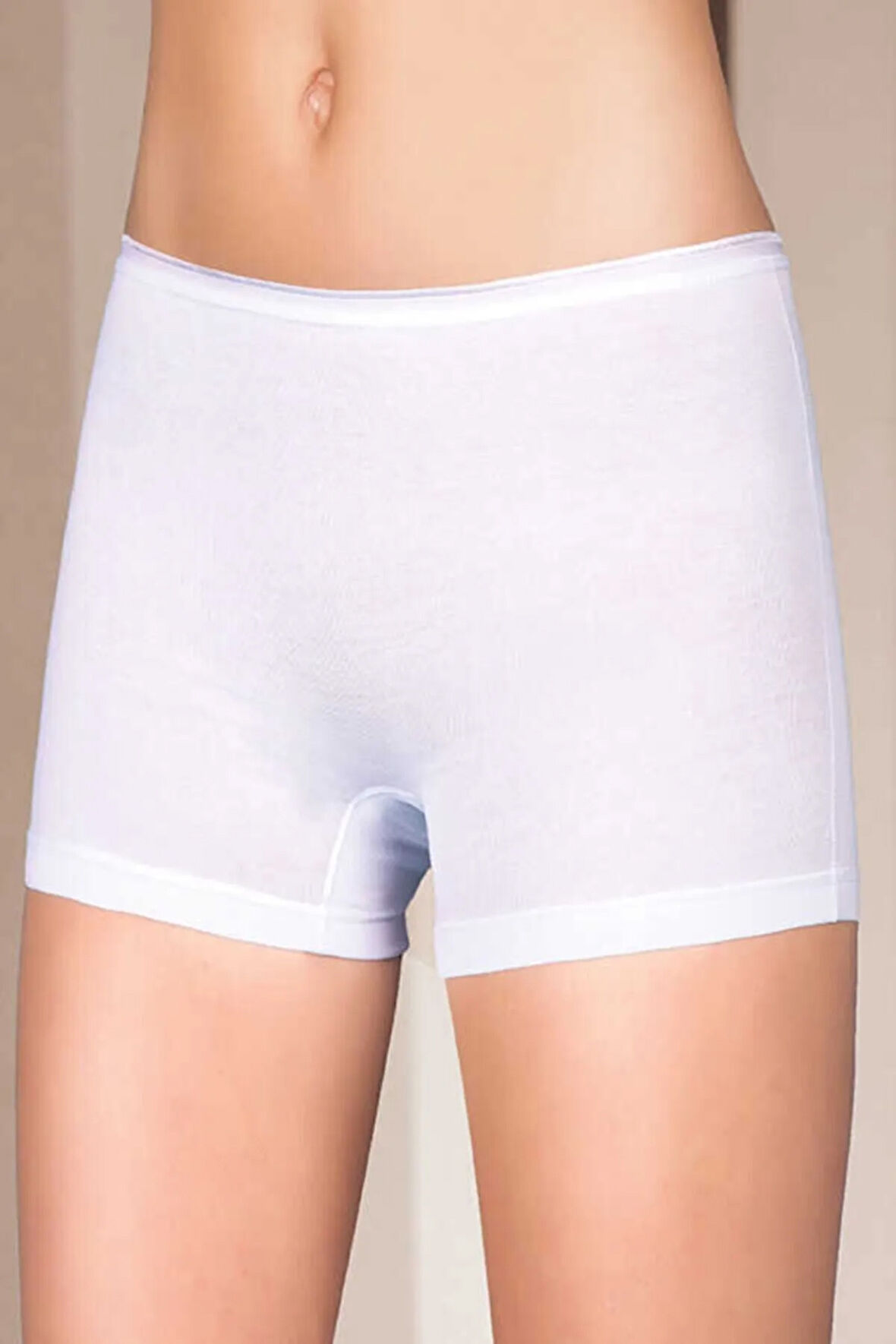 3'lü Paket Beyaz Kadın Boxer