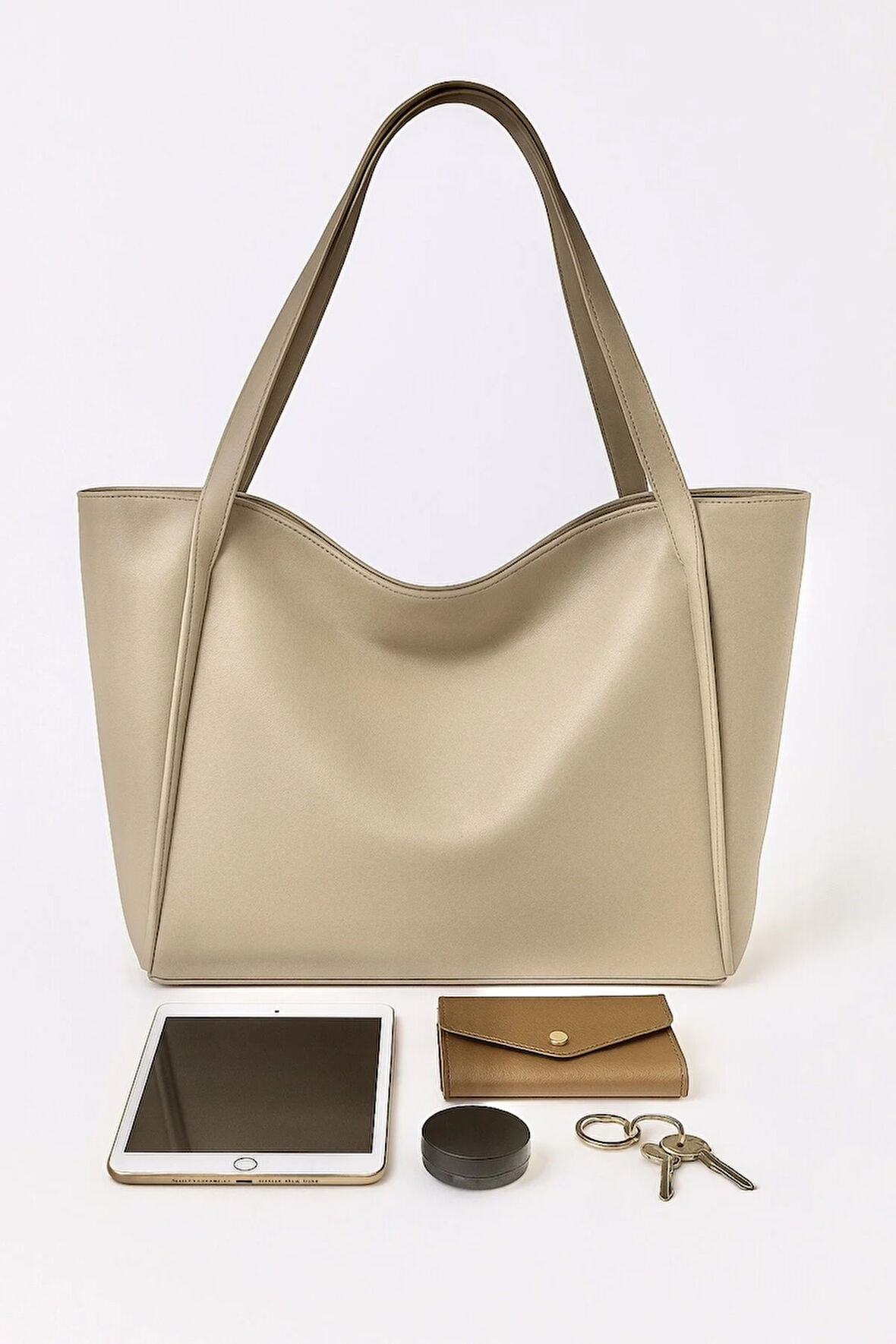 Büyük Kapasiteli Kadın omuz çantası yumuşak deri salaş çanta