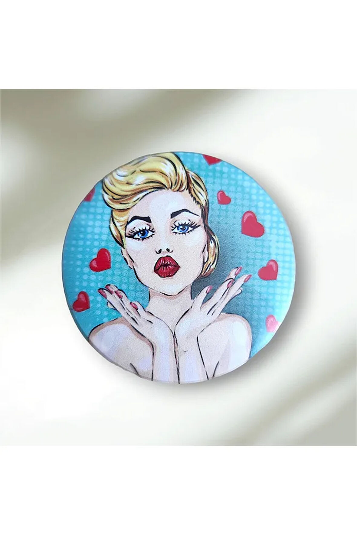Retro Pop Art Tasarım Buton Rozet