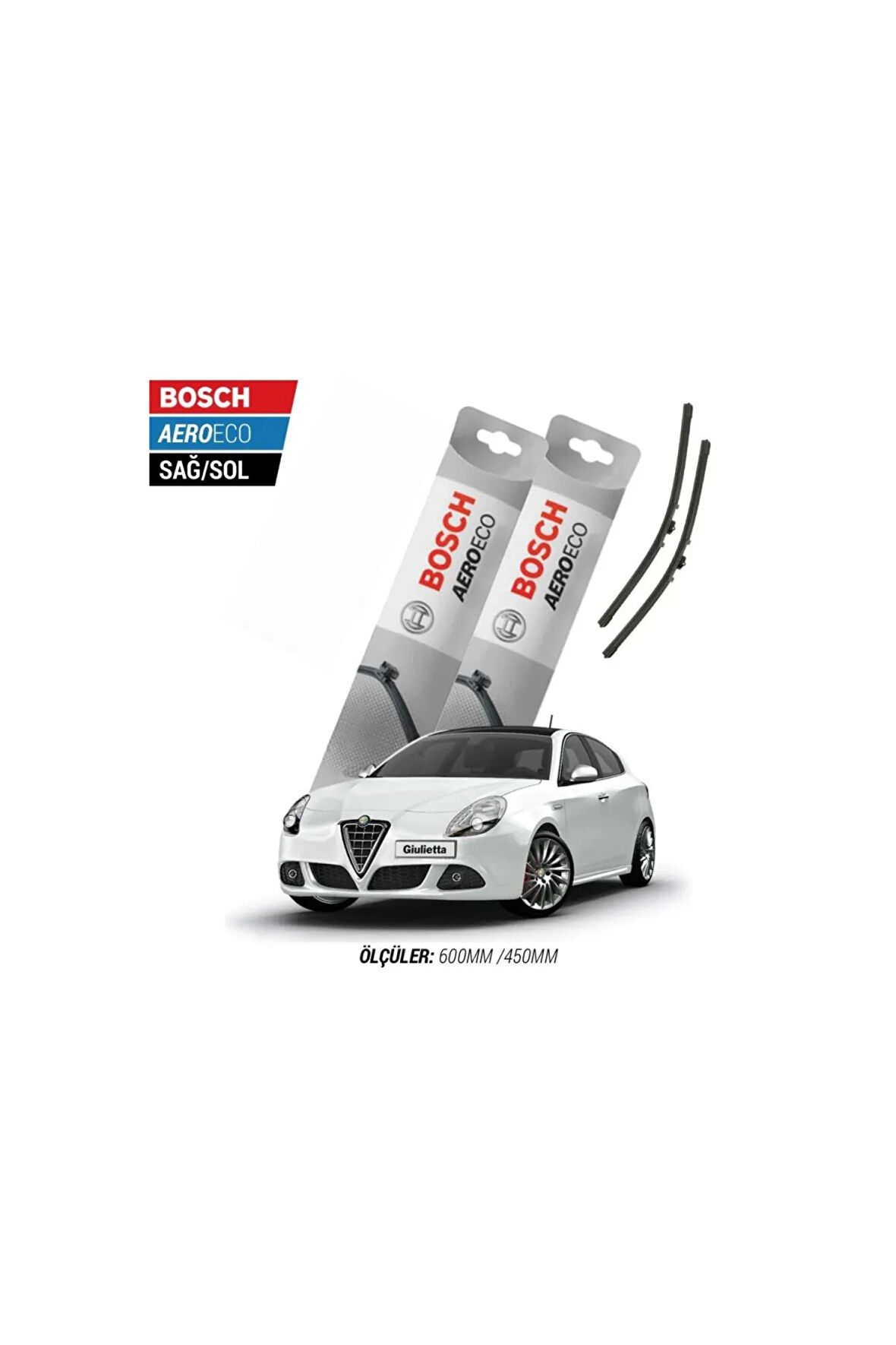Alfa Romeo Giulietta 2012 Model Bosch Aeroeco Muz Silecek Takımı