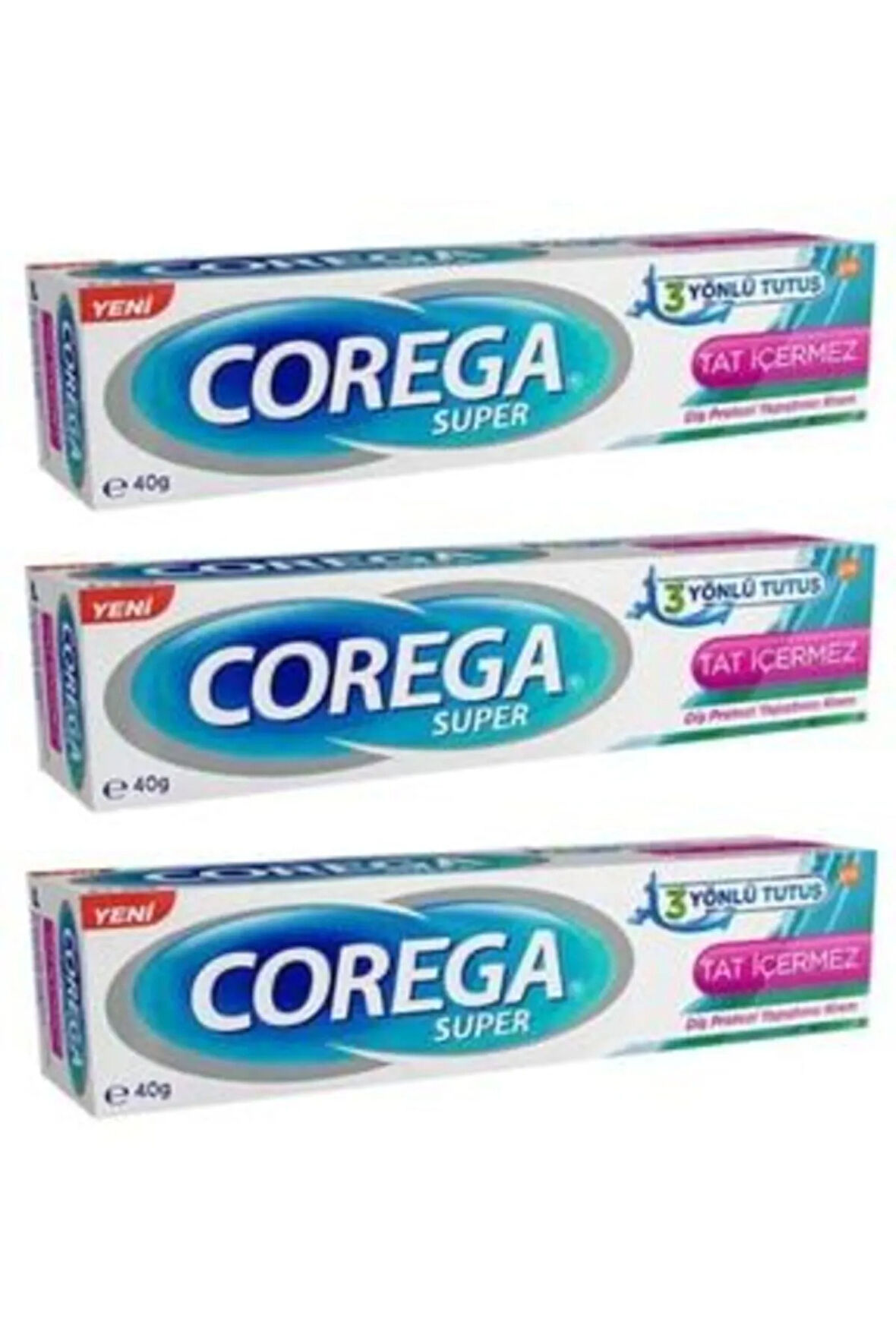 Tat Içermez Diş Protez Yapıştırıcı Krem 40gr 3 Adet