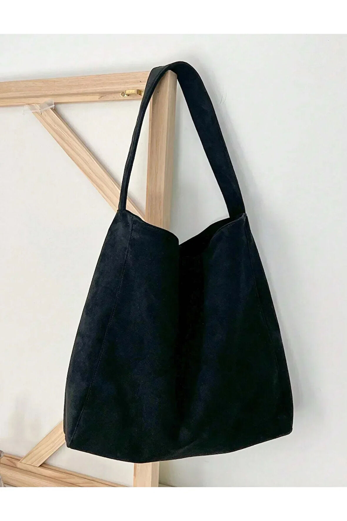 Büyük Kapasiteli Gündelik Tote Çanta Kadınlar Günlük Kullanım Ve İşe Gidiş İçin Trendy Süet Çanta