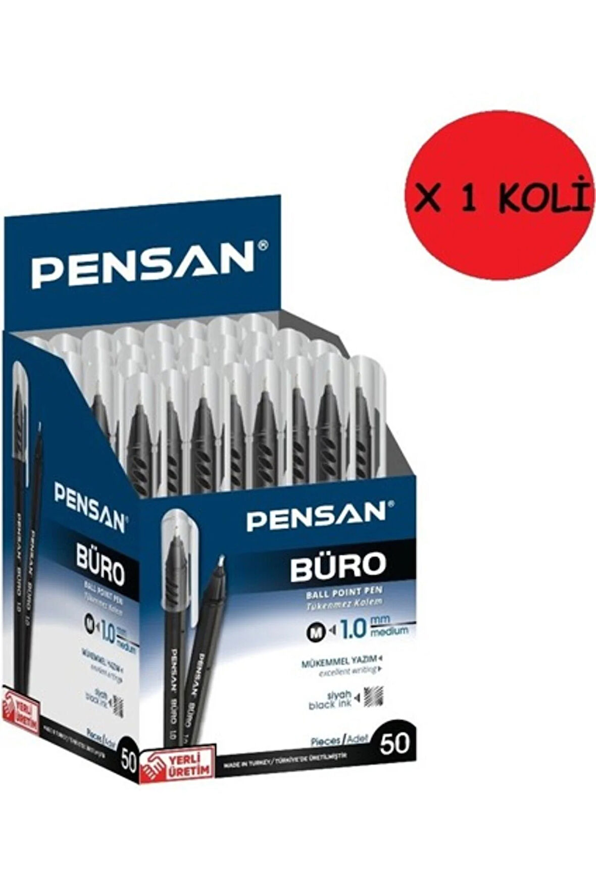 Büro Tükenmez Kalem 1mm 2270 Siyah 2.000 Li (40 Adet 50 Li Kutu / 1 Koli )